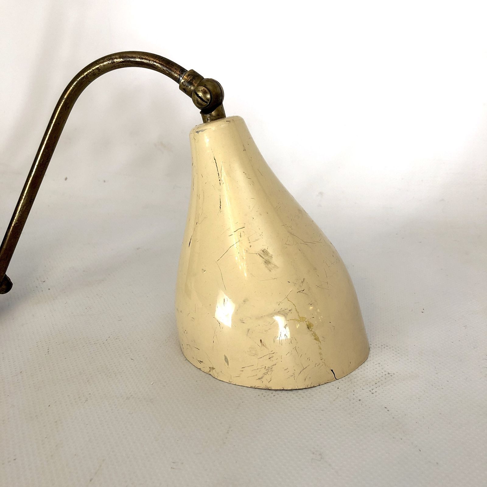 Stilnovo Style, Mid Century Brass Scissor Wall Lamp From 50s photo for sale