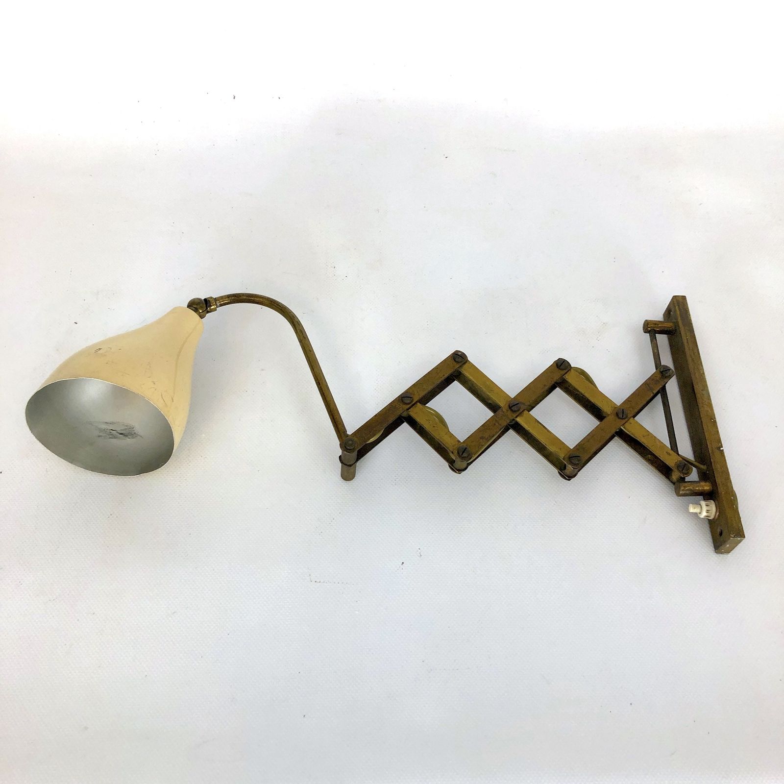 Stilnovo Style, Mid Century Brass Scissor Wall Lamp From 50s photo Lighting