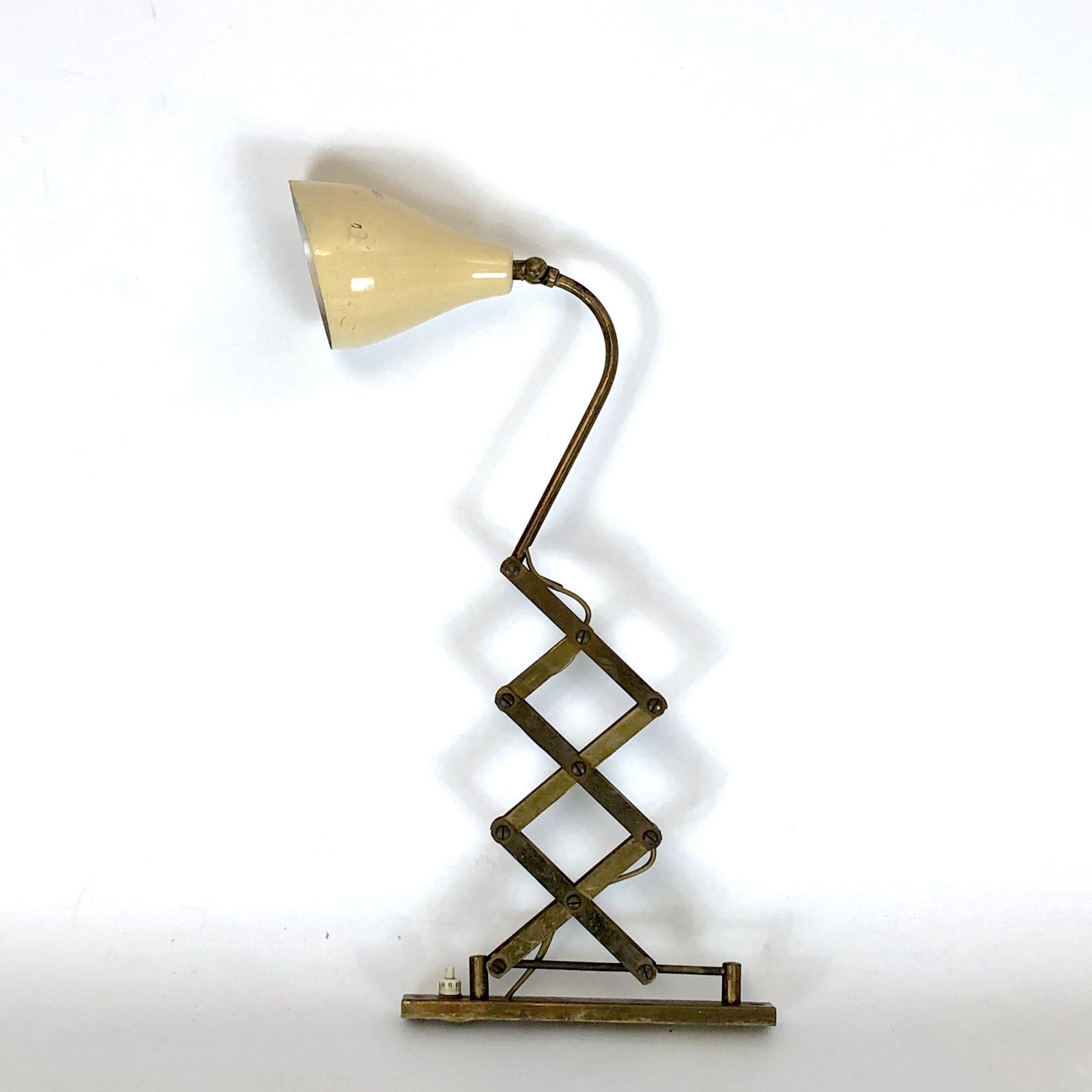 Stilnovo Style, Mid Century Brass Scissor Wall Lamp From 50s photo vintage