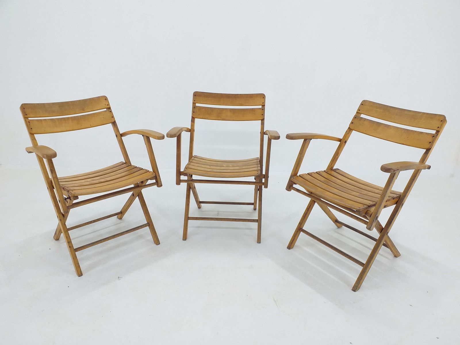 Set van drie Bauhaus klapstoelen (fauteuils) Naether photo buy