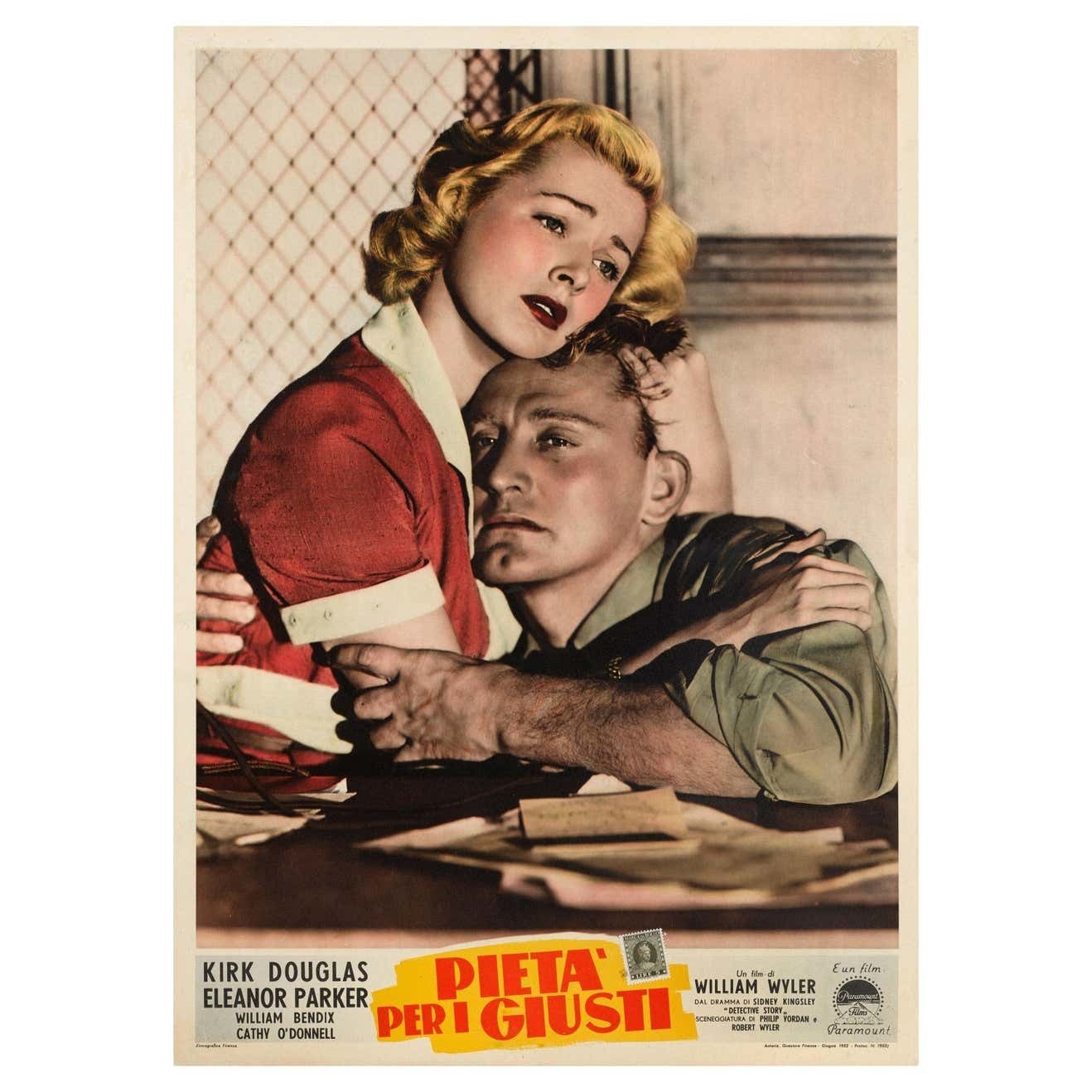 Original Italian Film Poster For Detective Story 1951