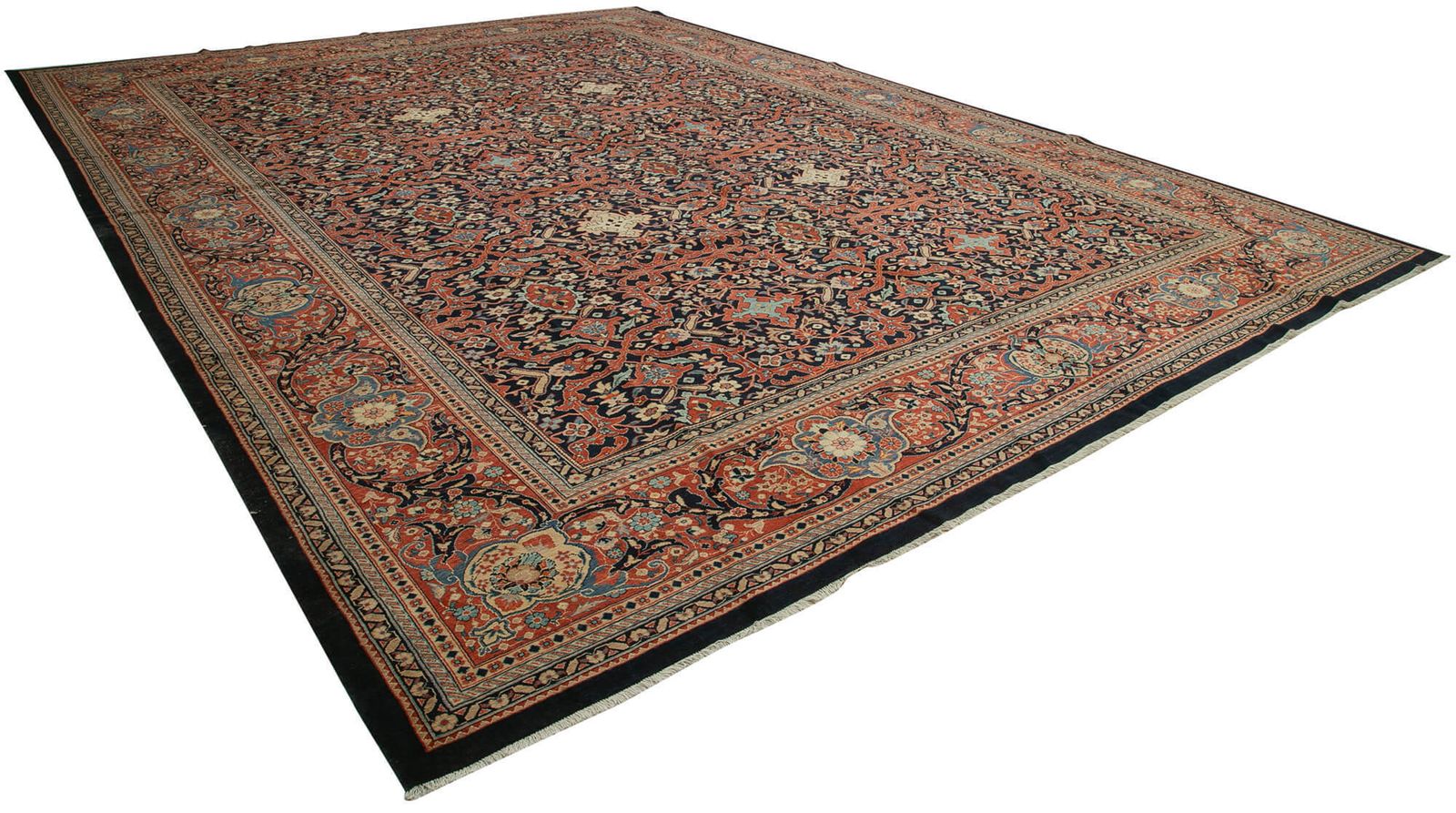 2000s Oriental Hand Knotted 419cm X 576cm Wool Oushak Area Rug photo furniture