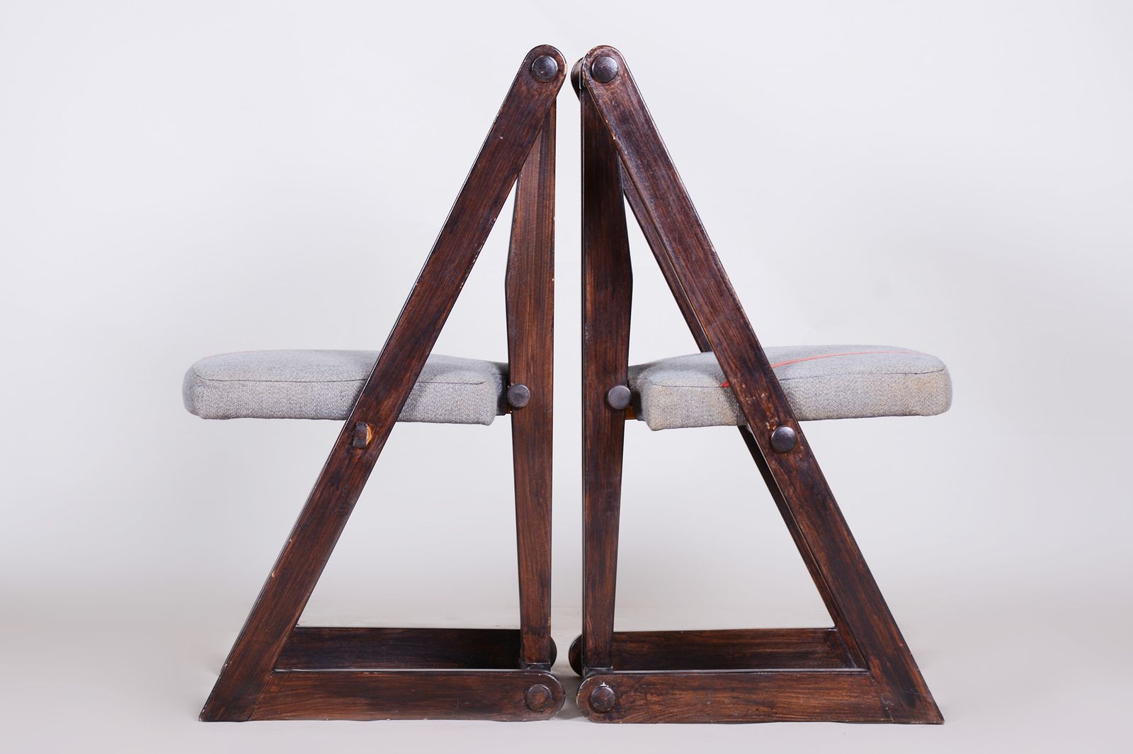 photo furniture Pair Of Avant Gard Armchairs. Made In 1940s Czechia. Original, Non Restored.