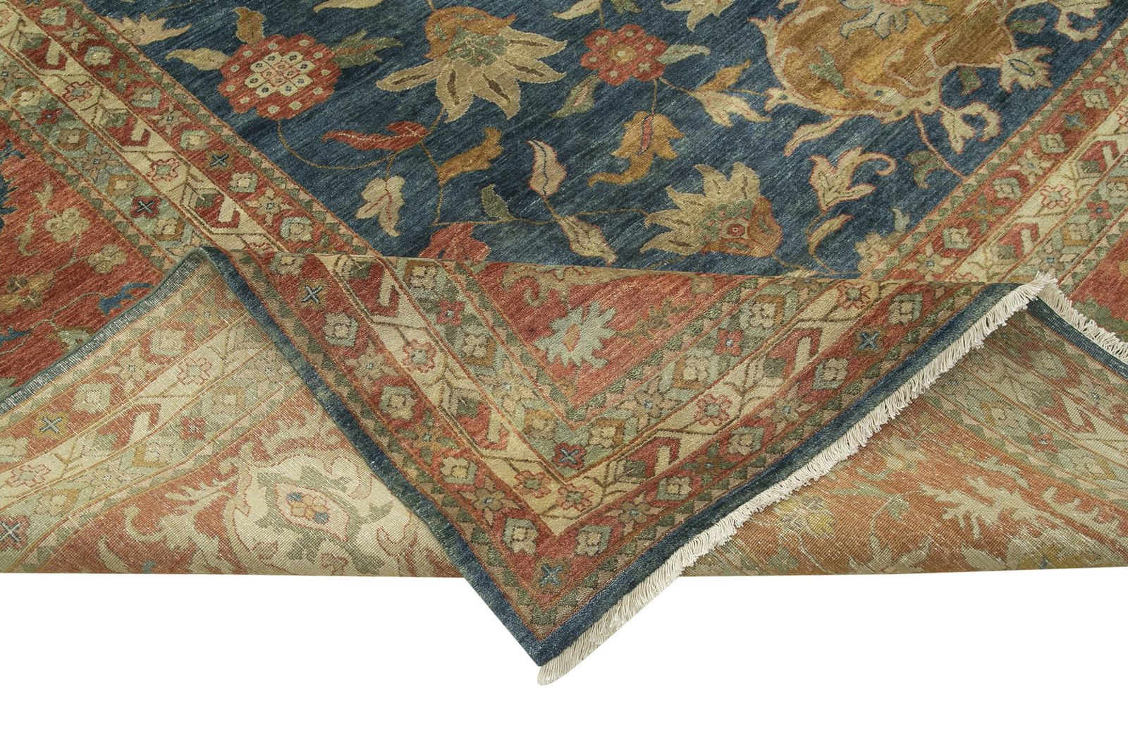 One Of A Kind Oriental Hand Knotted 2000s 367 Cm X 530 Cm Oushak Large Area Rug photo vinterior
