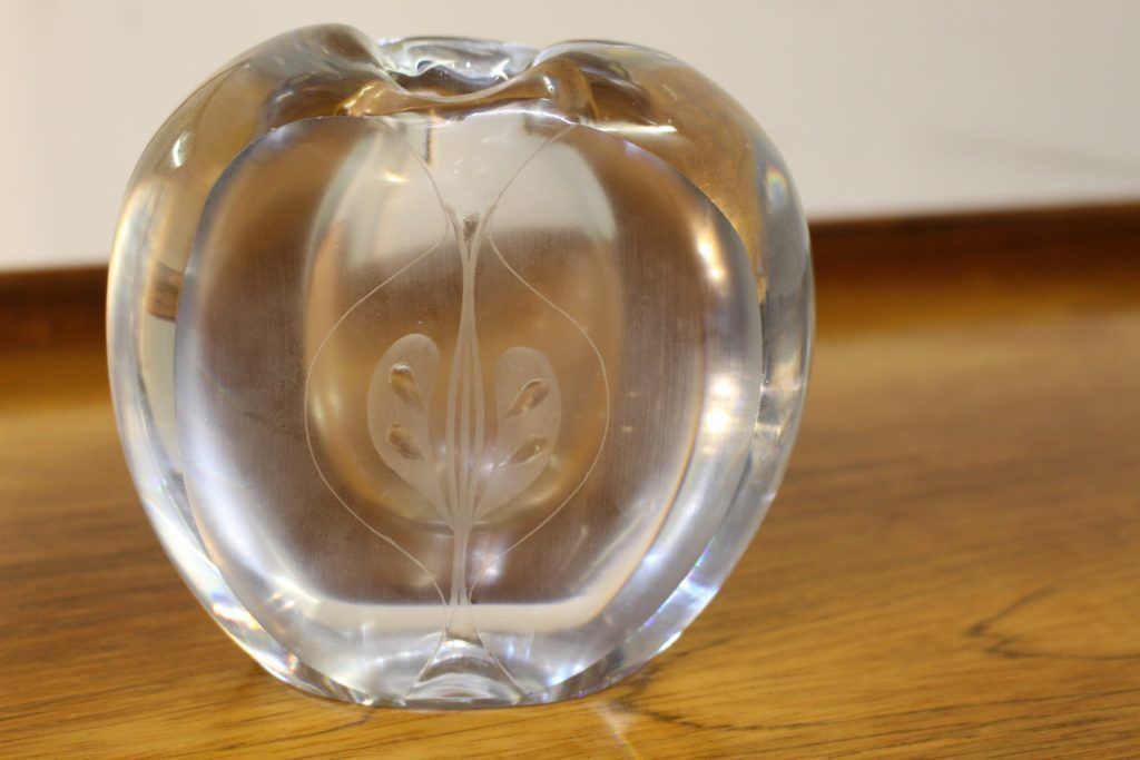 Rare Kosta Glass Apple Vase Lg277 By Vicke Lindstrand
