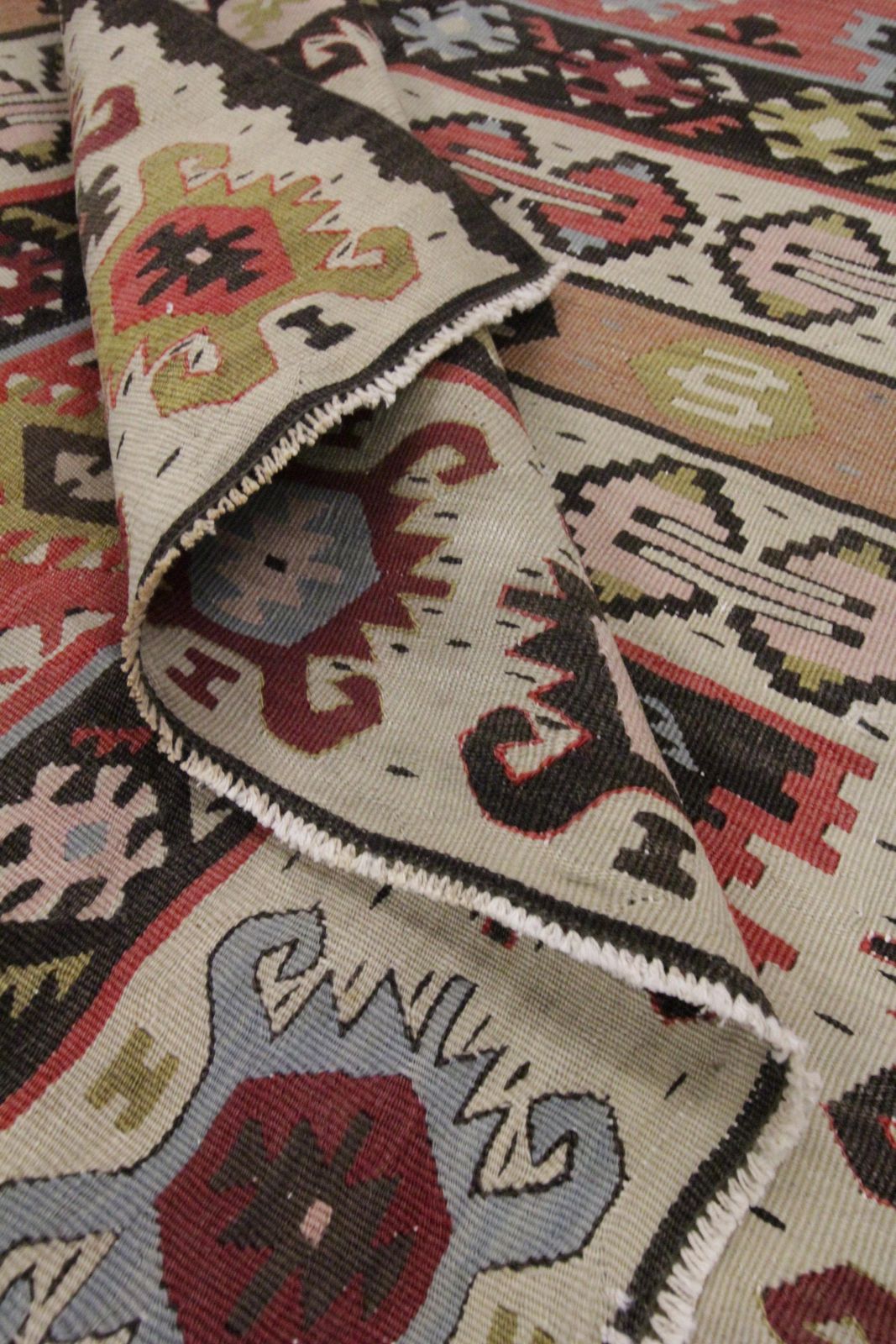 Traditional Sarkoy Kilim Runner Antique Wool Rug Handwoven Geometric Kilim Rug photo buy