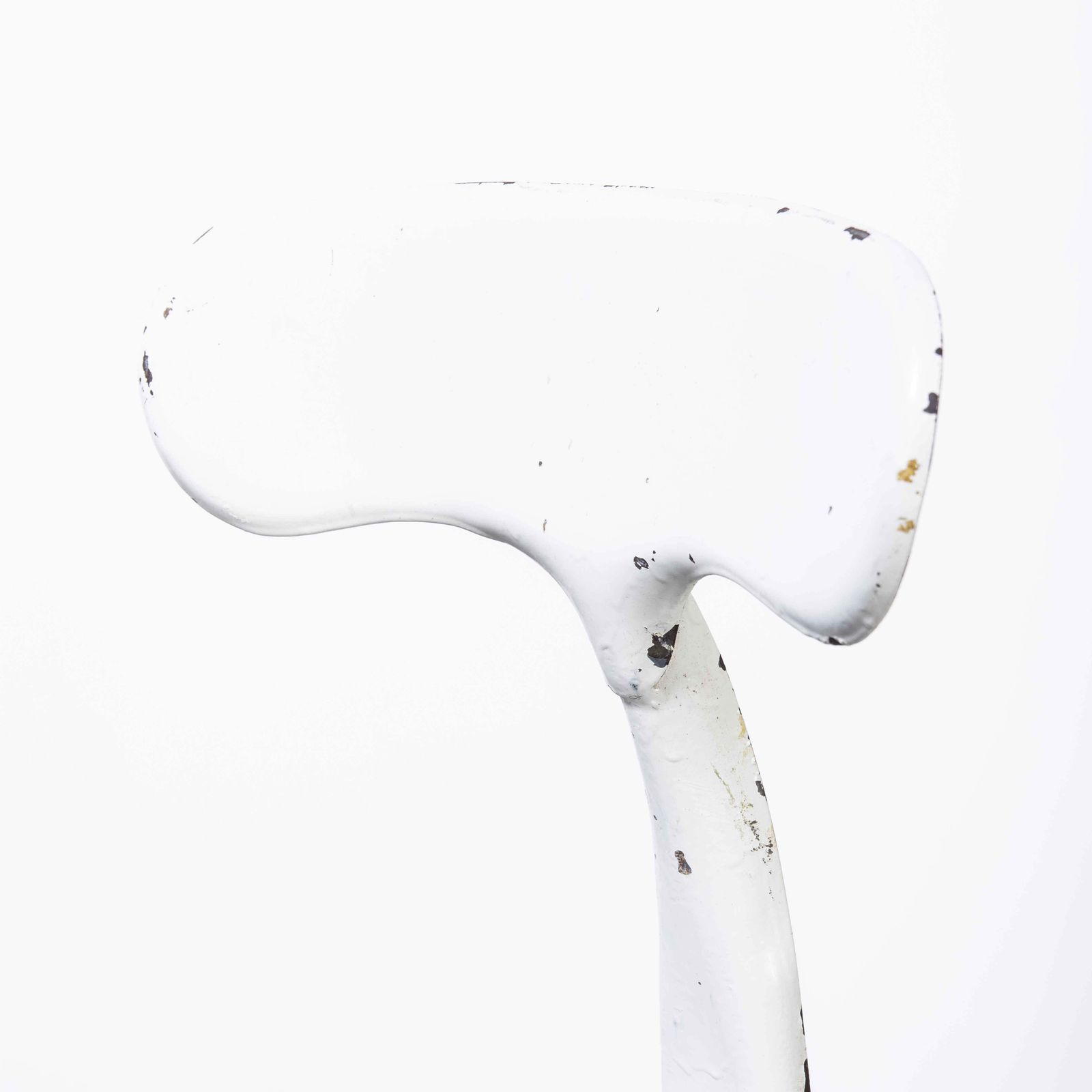 1950’s Original French White Nicolle Industrial Swivel Chair photo Furniture
