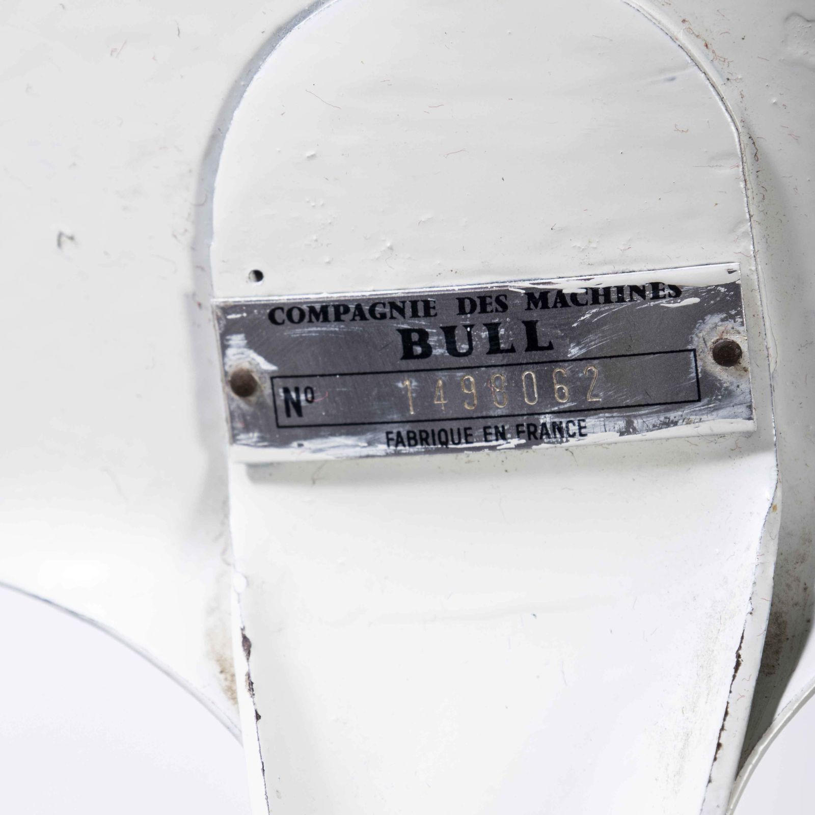 1950’s Original French White Nicolle Industrial Swivel Chair photo buy