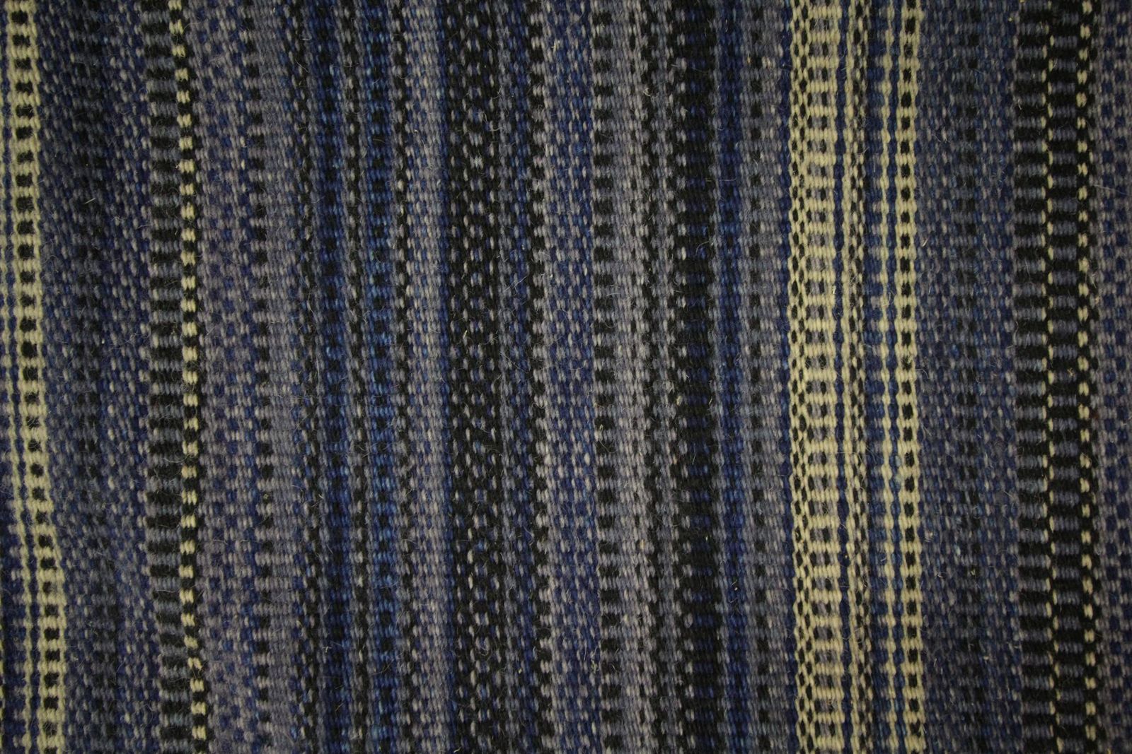 Modern Kilim Rug Blue Wool Carpet Striped Rug Kilim Flat Woven Area Rug photo 580.0