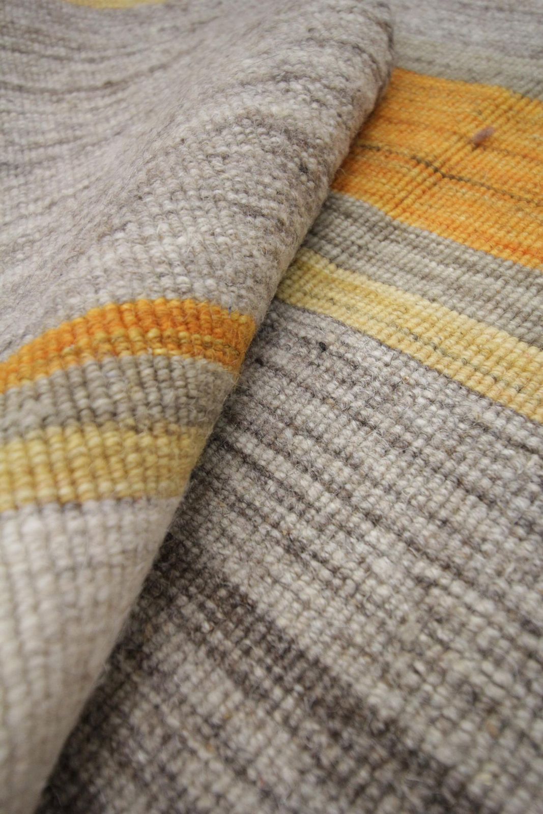 Kilim Area Rug Modern Striped Kilim Rug, Yellow Grey Carpet Rug photo vintage