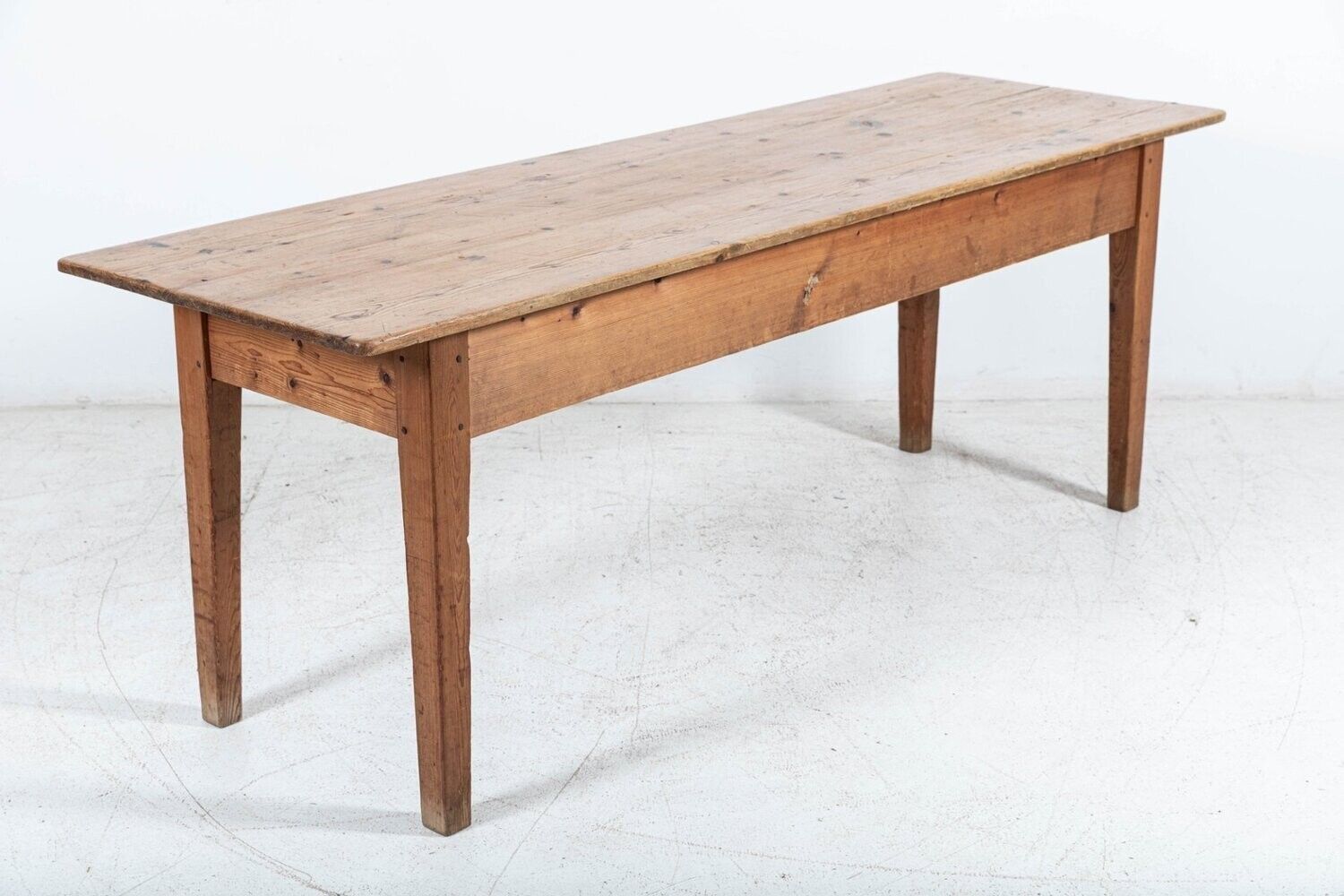 19thc Large English Pine Farmhouse Table photo vintage
