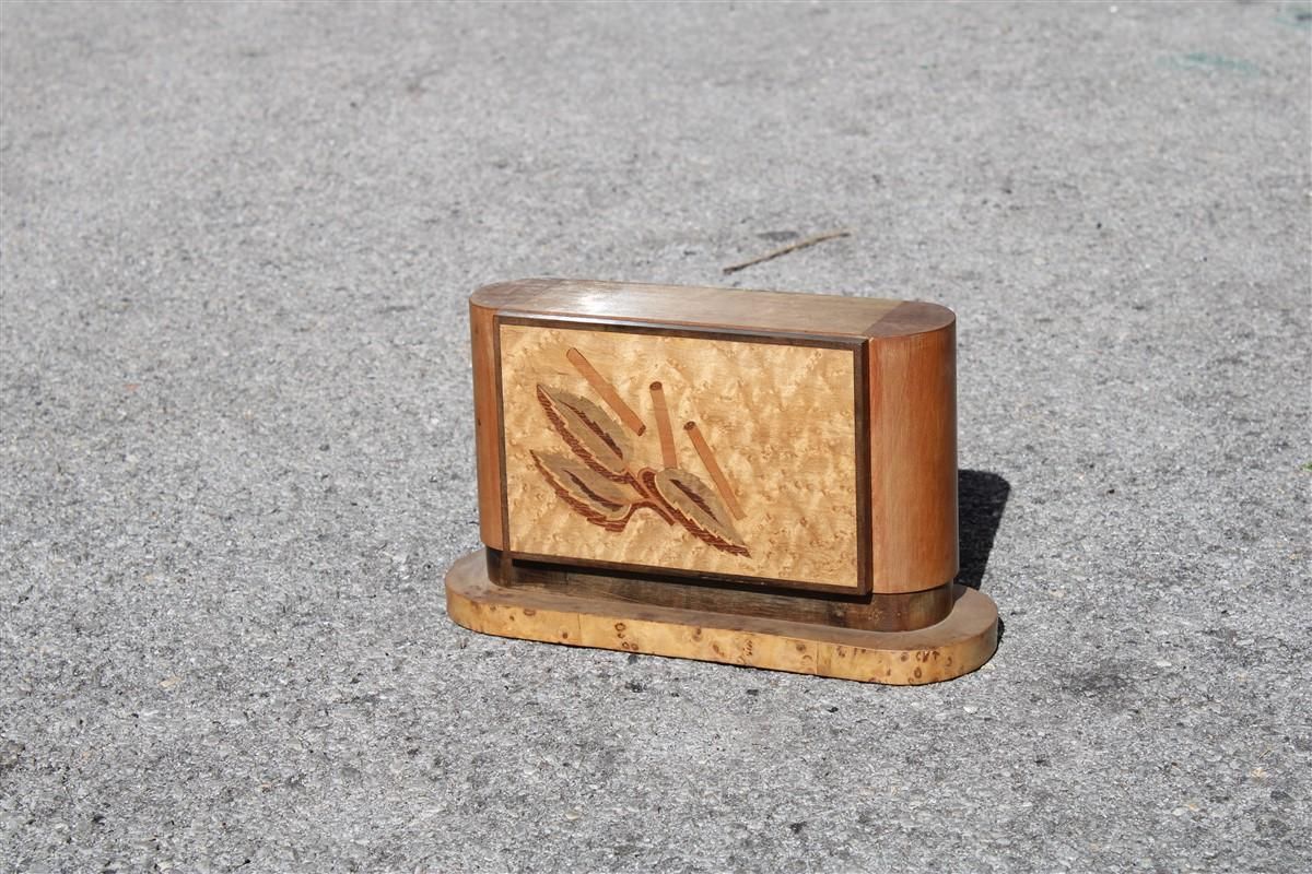 Italian Cigarettes Tobacco Box Art Deco 1930 With Inlays Of Fine Sorrento Woods photo furniture
