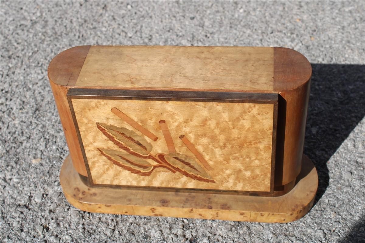 Italian Cigarettes Tobacco Box Art Deco 1930 With Inlays Of Fine Sorrento Woods photo Home Decor