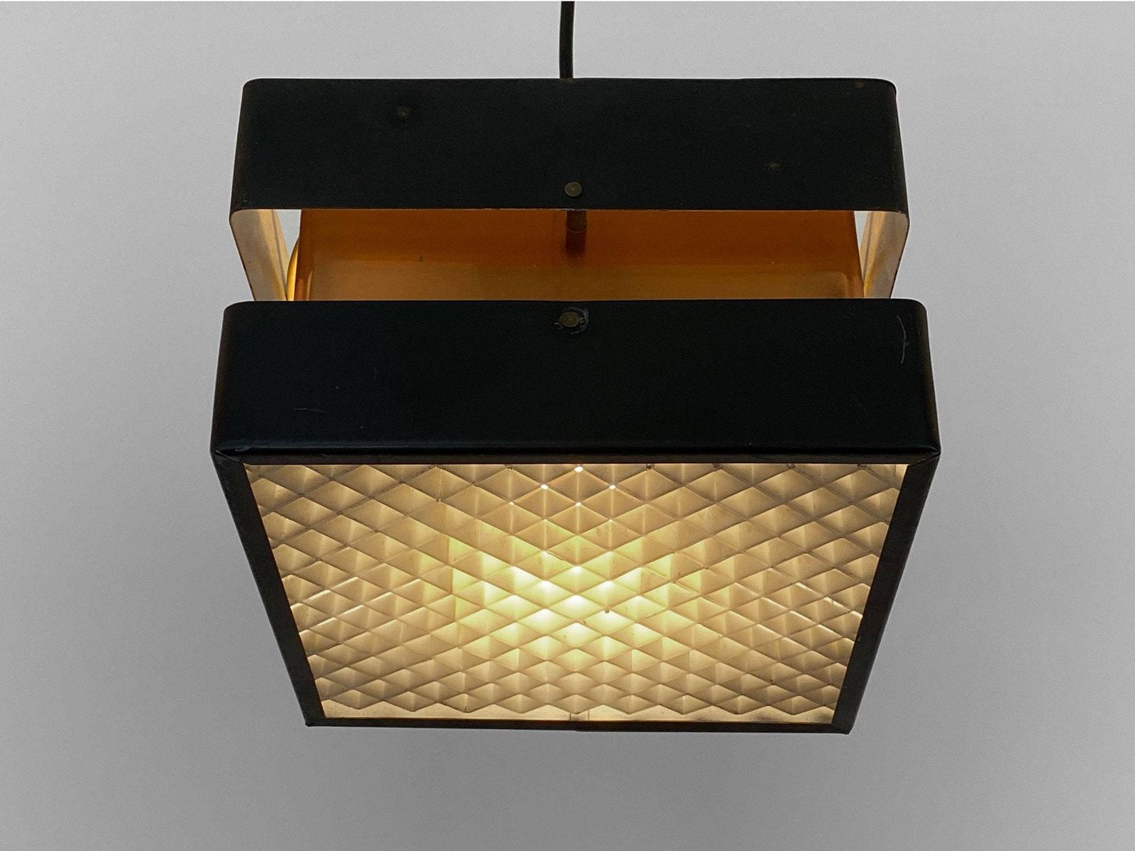 Small Pendant Light In Copper And Black Metal. Denmark 1960s photo buy