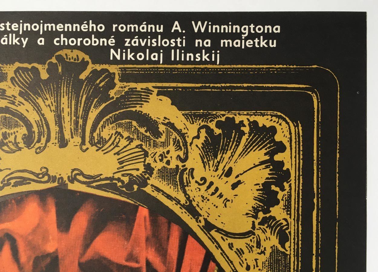 Original Film Poster, Fairfax’s Millions, Karel Teissig, 1981, Genuine Czech Vintage Print photo furniture