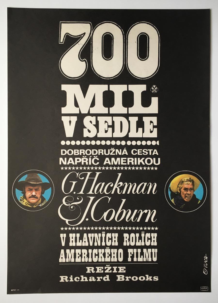 Movie Poster, Bite The Bullet, Zdeněk Vlach, 1975