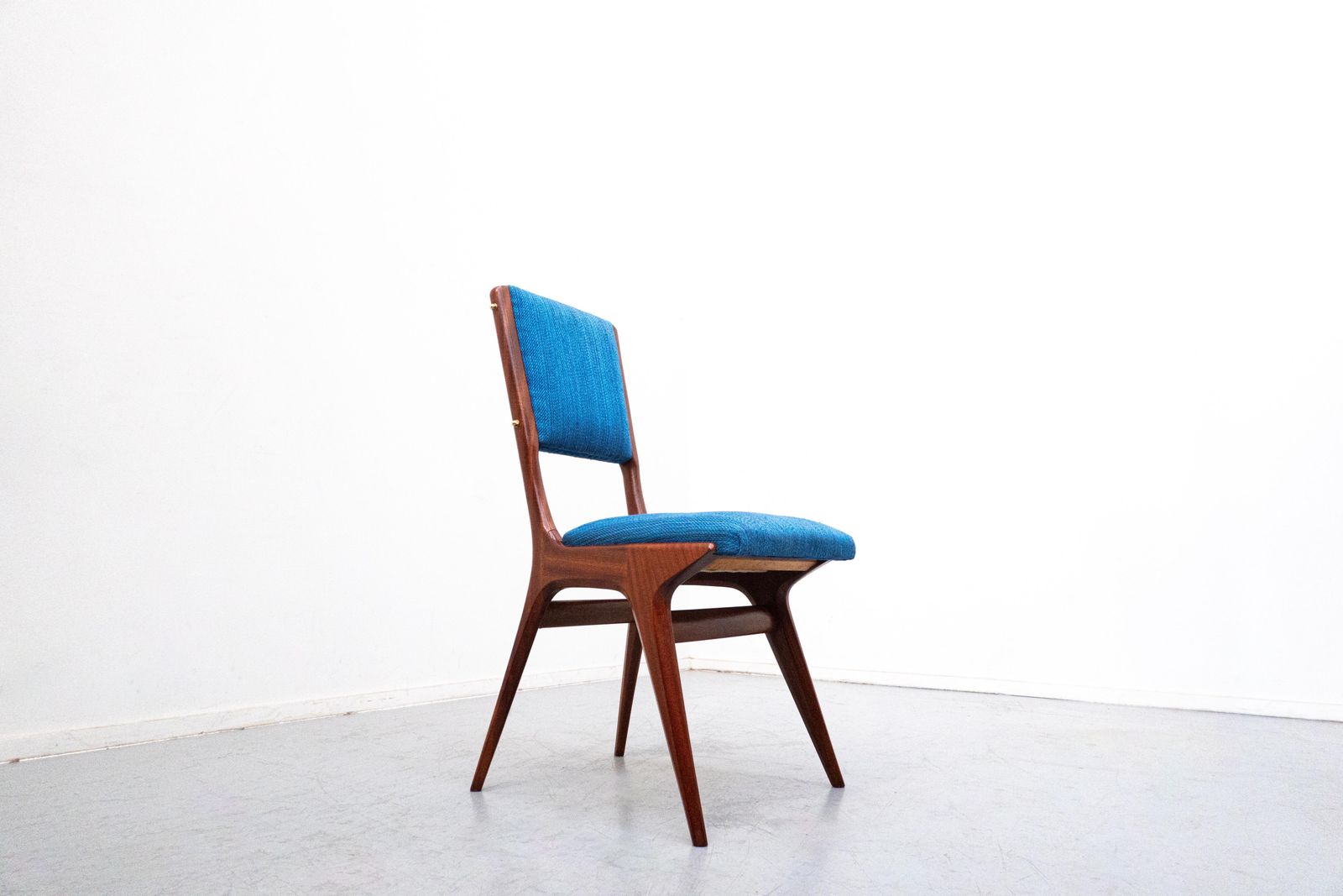 photo vintage Set Of 6 Blue Chairs Model 634 By Carlo De Carli For Cassina, Italy , 1950s