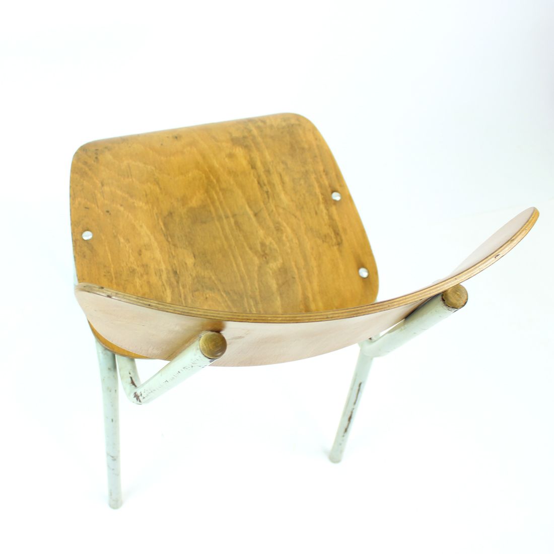photo furniture School Chair In Metal And Plywood, Kovona, Czechoslovakia 1960s