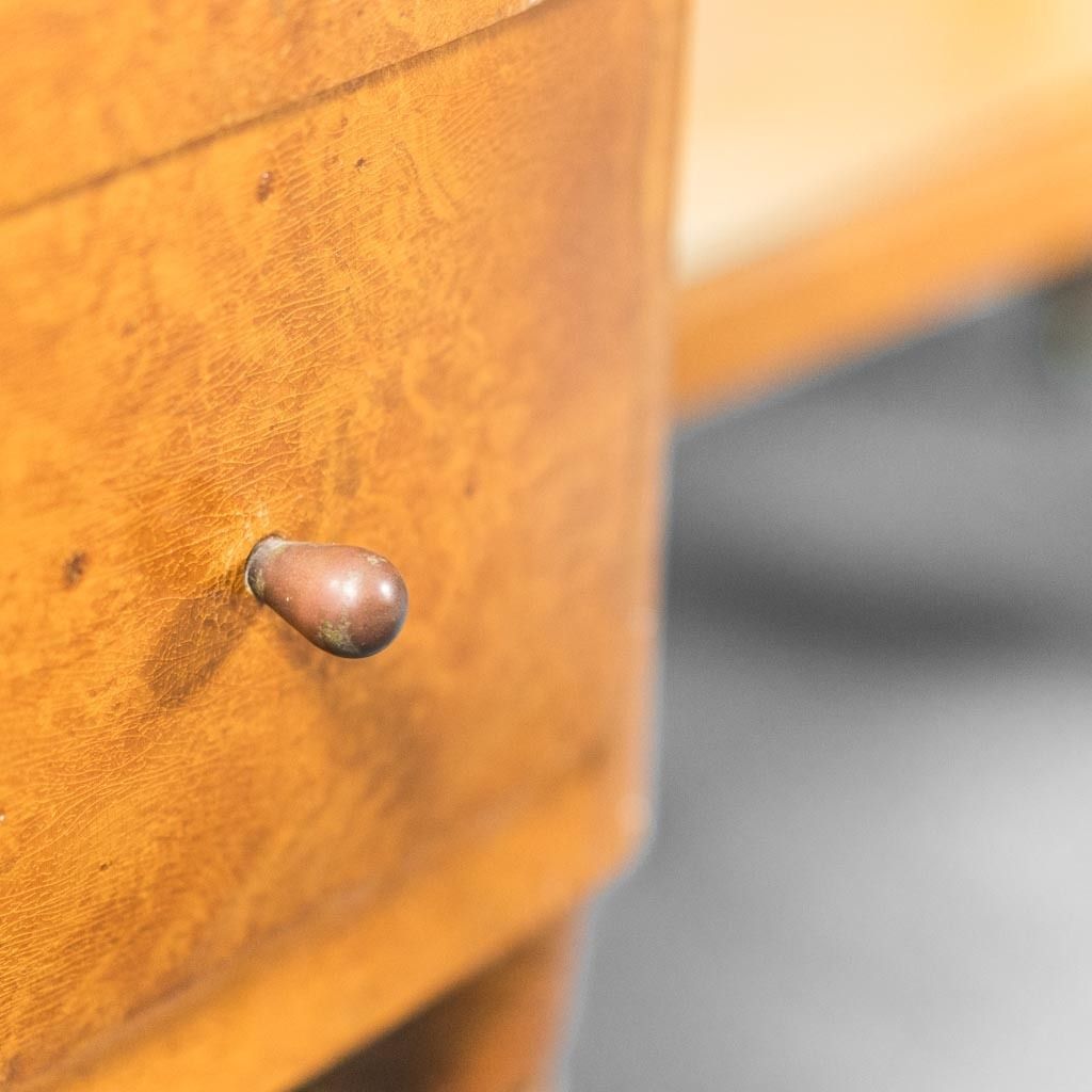 Furniture Vintage 1940s Wooden Mirror Chest Of Drawers photo