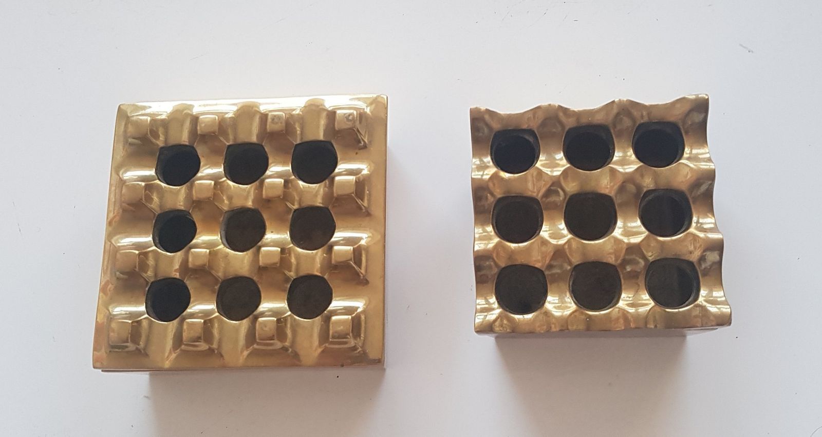 Swedish Ashtray Made Of Brass By Holger Bäckström & Bo Ljungberg For Beck & Jung, Set Of 2