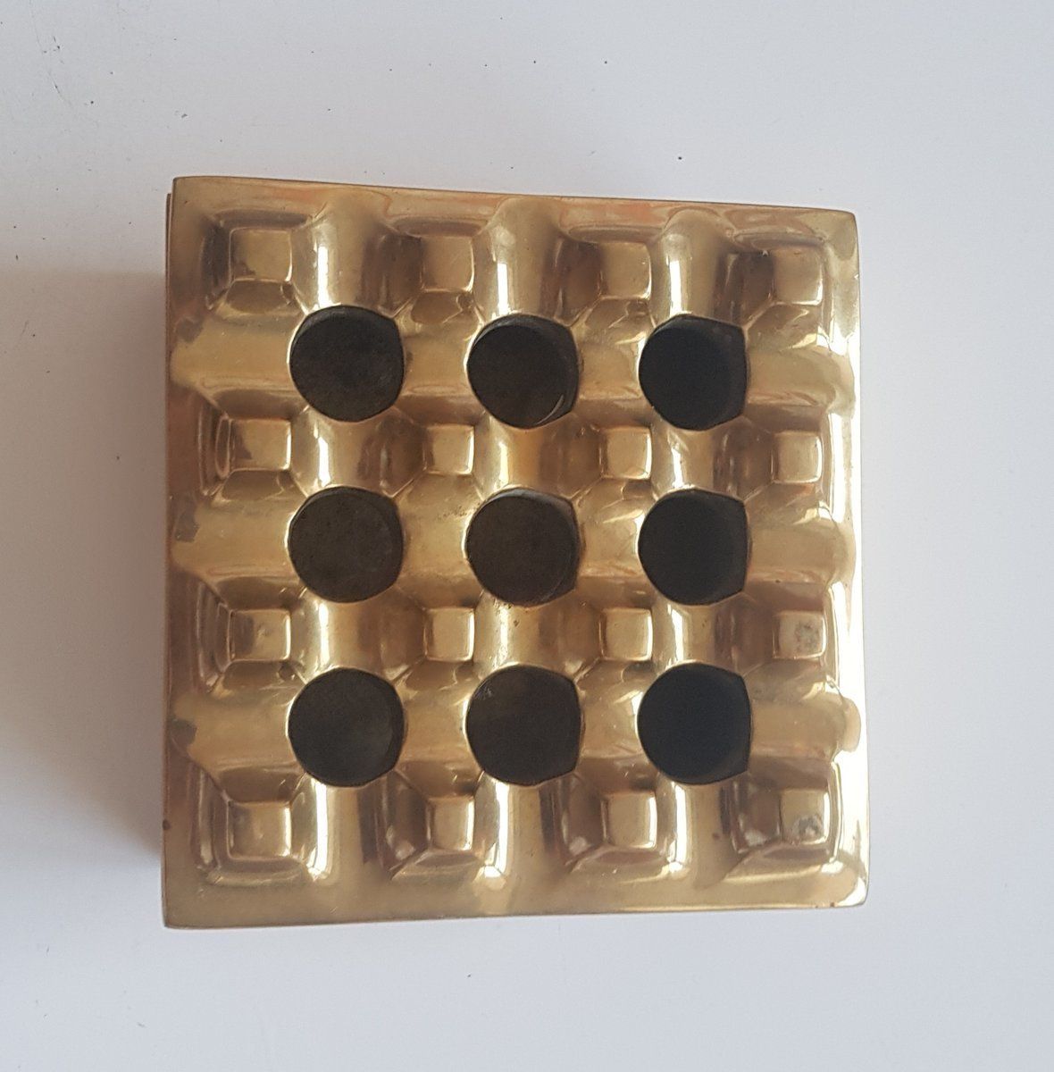 Swedish Ashtray Made Of Brass By Holger Bäckström & Bo Ljungberg For Beck & Jung, Set Of 2 photo for sale