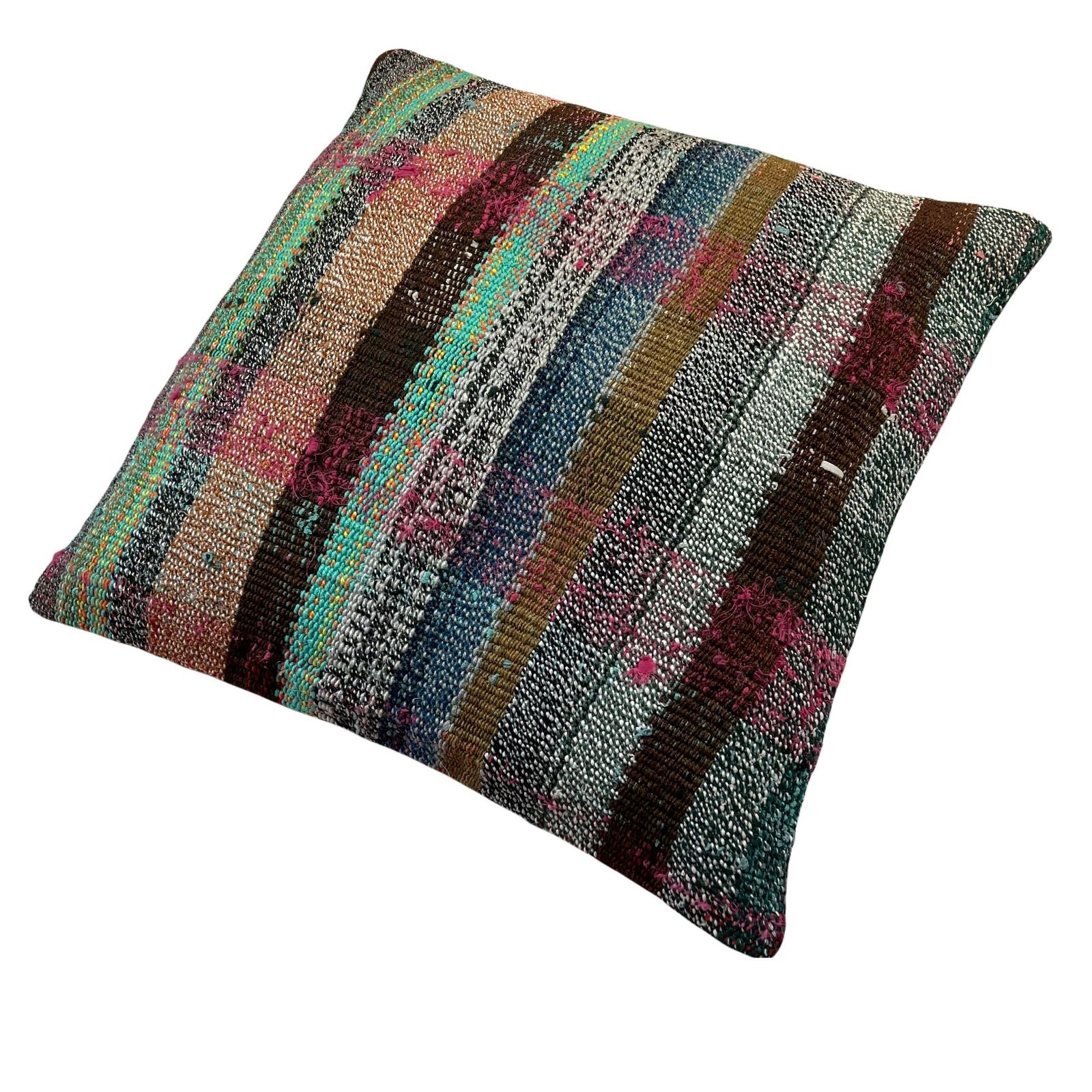Kilim Pillow 60 X 60 Cm Tapis Kelim Kilim Pillow Cover ,Vintage Meditation Bench Kelim Teppich Boho Kilim Cushion Kilim Sofa Turkish Pillow photo 95.0