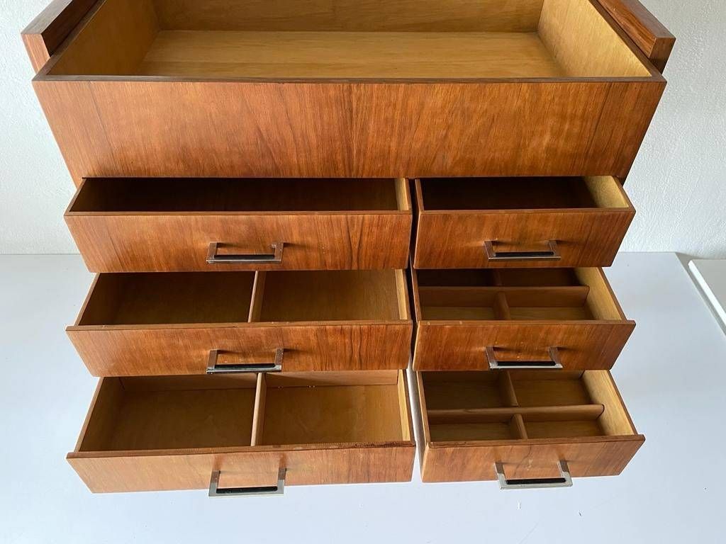Mid Century Modern Wood Buffet With 6 Drawer, 1960s, Italy photo vinterior