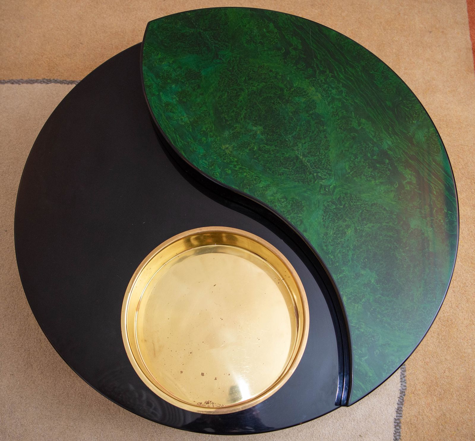 Revolving Yin Yang Coffee Table Designed By Willy Rizzo And Manufactured By Studio Willy Rizzo, Italy 1970's photo furniture