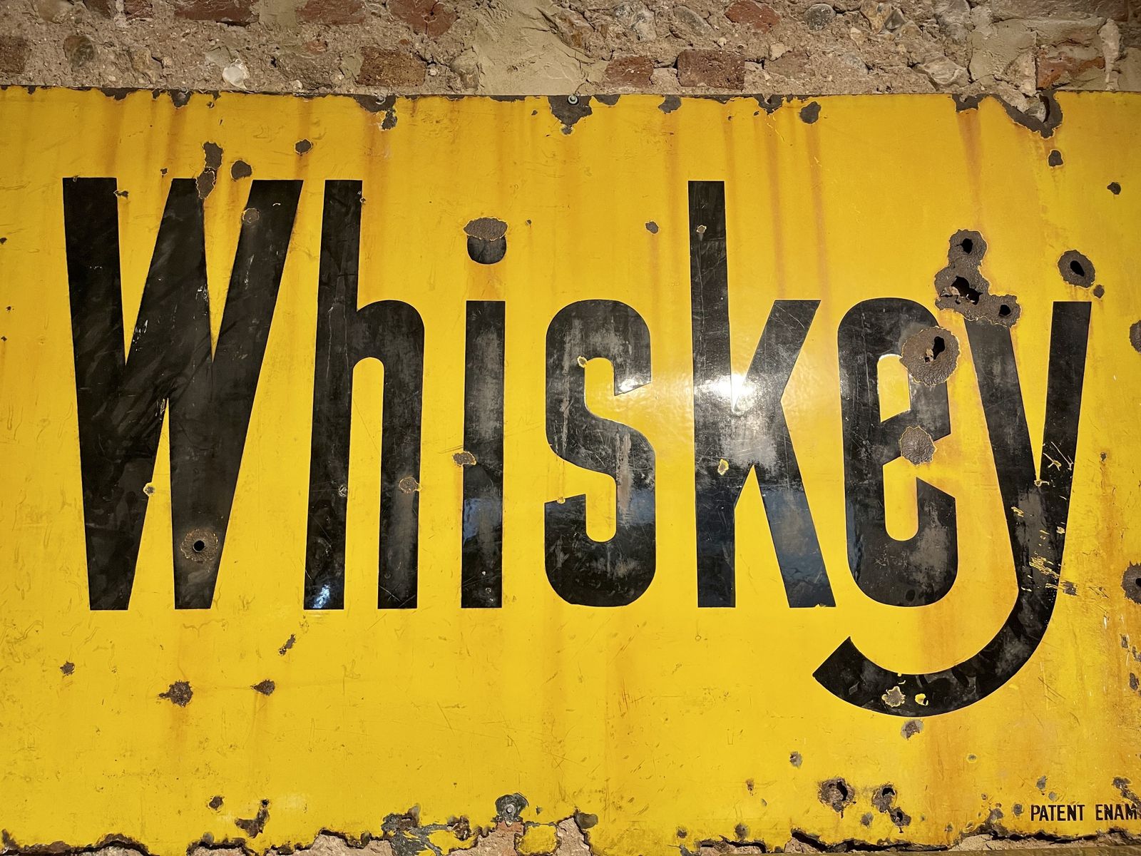 American Antique Enamel Advertising Bar Whiskey Drinking Sign Wall Art photo 4500.0