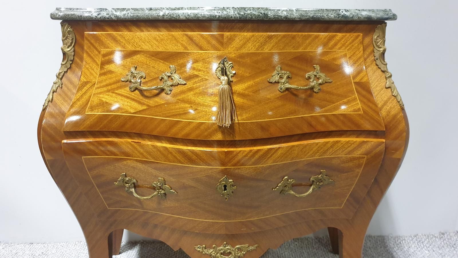 Super French Marble Topped Commode Chest Of Drawers photo 795.0