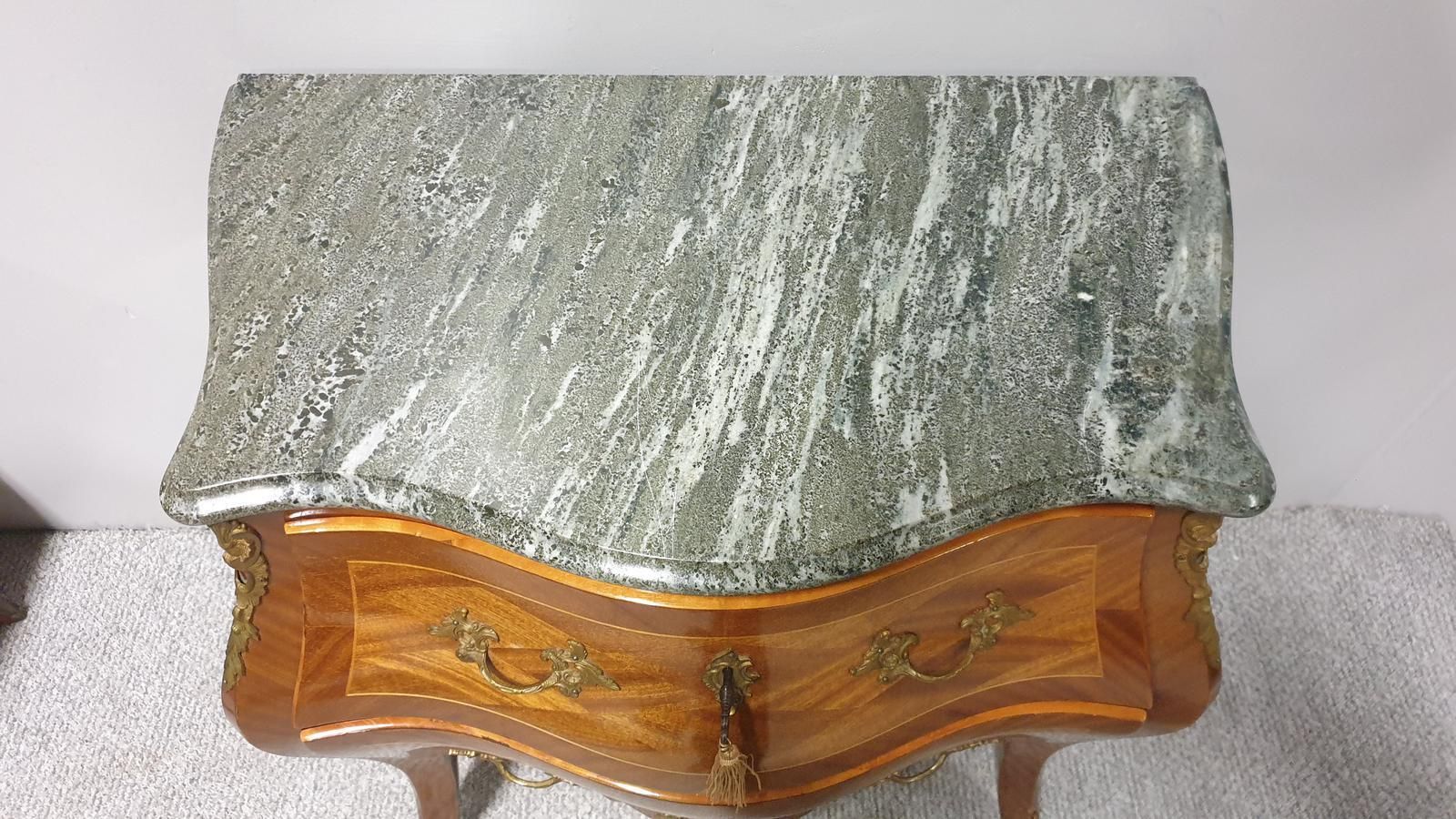 Super French Marble Topped Commode Chest Of Drawers photo buy