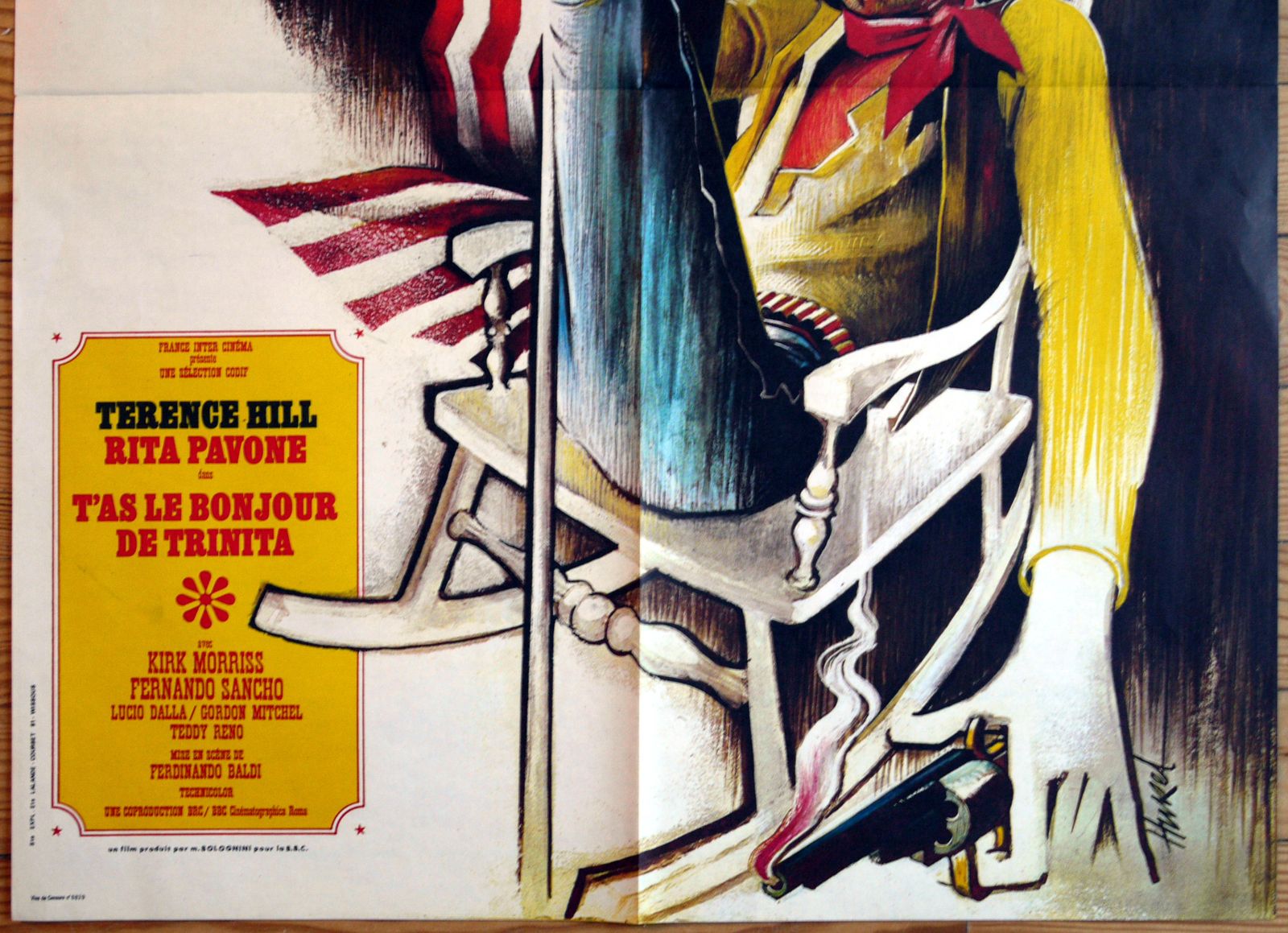 Movie Poster "Crazy Westerners" Terence Hill (Trinita) Western photo furniture
