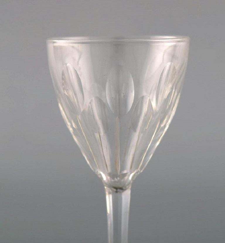 Baccarat, France, Seven Tallyrand Glasses In Clear Mouth Blown Crystal Glass photo vinterior