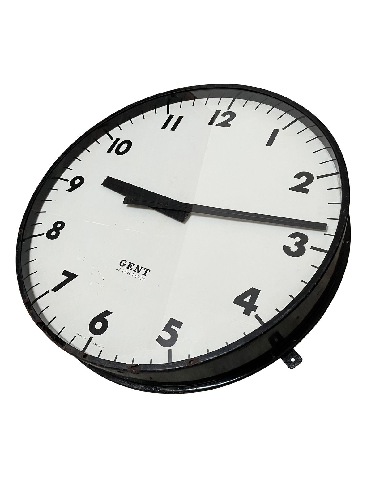 Huge Xl 38 Inch Industrial Gents Of Leicester Railway Station Platform Factory Wall Clock photo vinterior