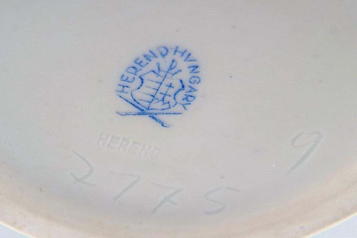 Large Herend Green Chinese Vase In Hand Painted Porcelain, Mid 20th Century photo vinterior