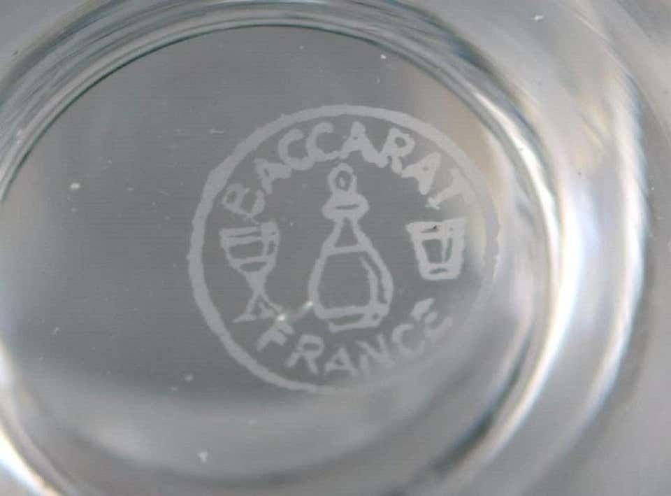 Baccarat, France, Three Tallyrand Glasses In Clear Mouth Blown Crystal Glass photo vinterior