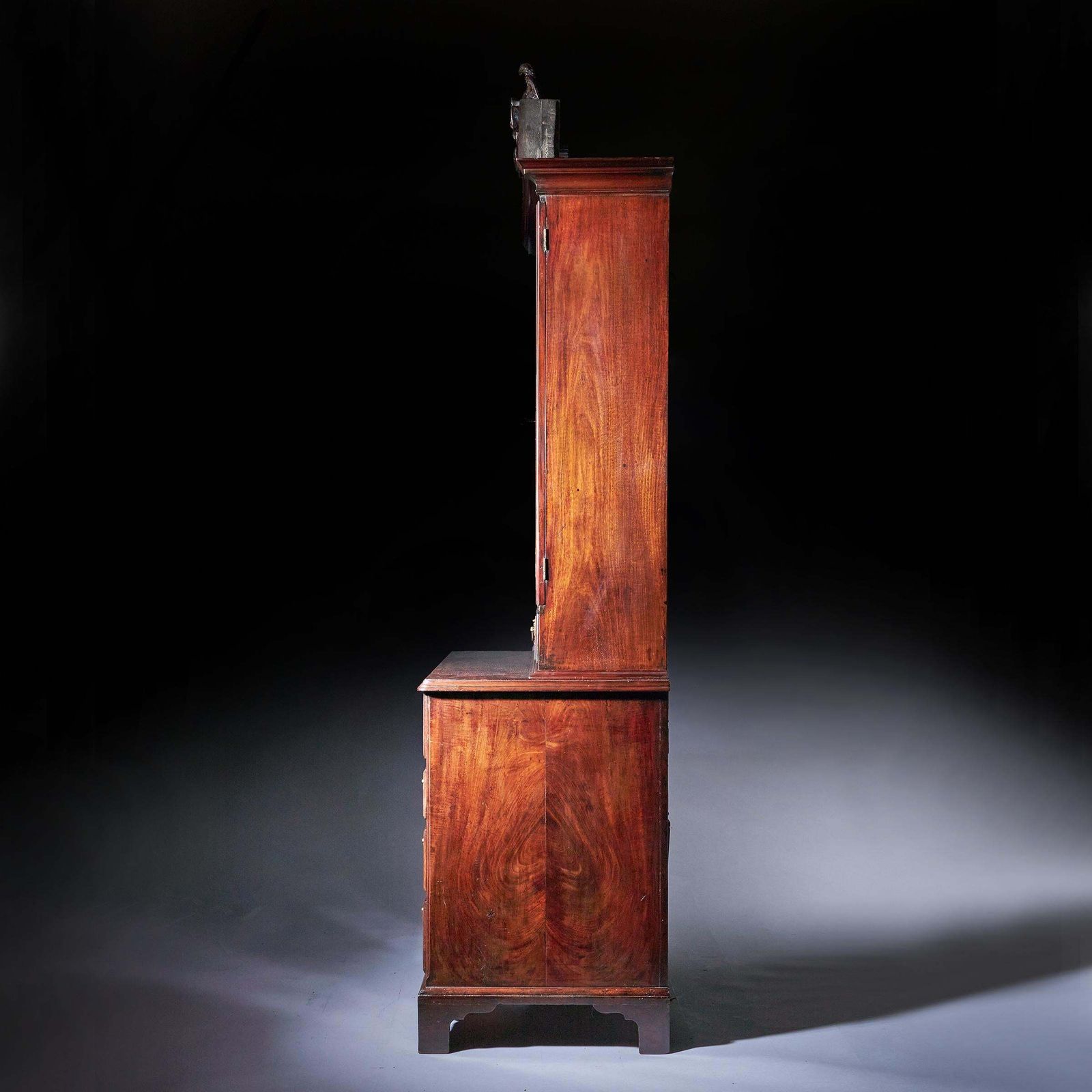A George II Irish Mahogany Secretaire Kneehole Bookcase Att. C. Hearn photo Furniture