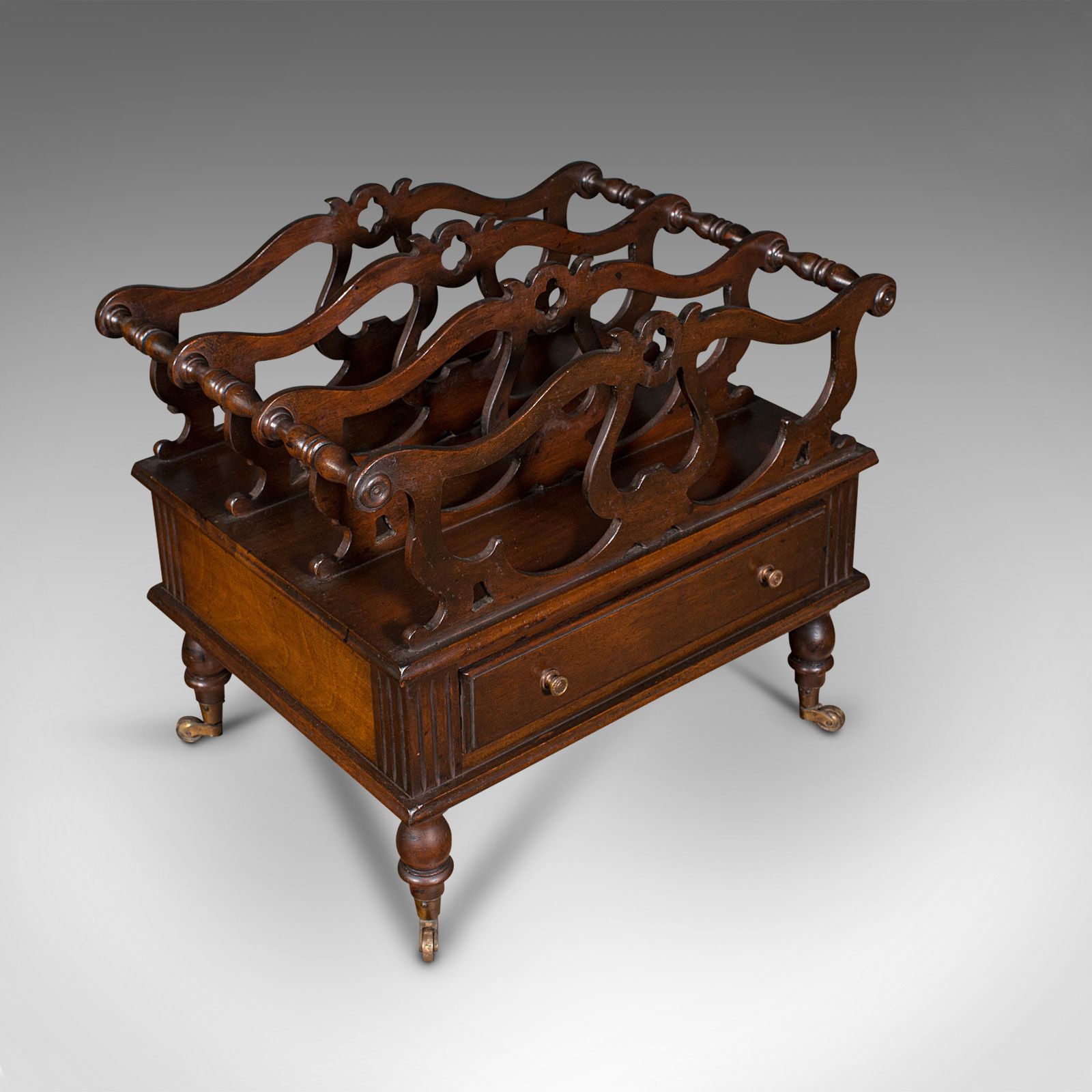 Antique Canterbury Stand, English, Magazine, Newspaper Rack, C.1900 photo buy