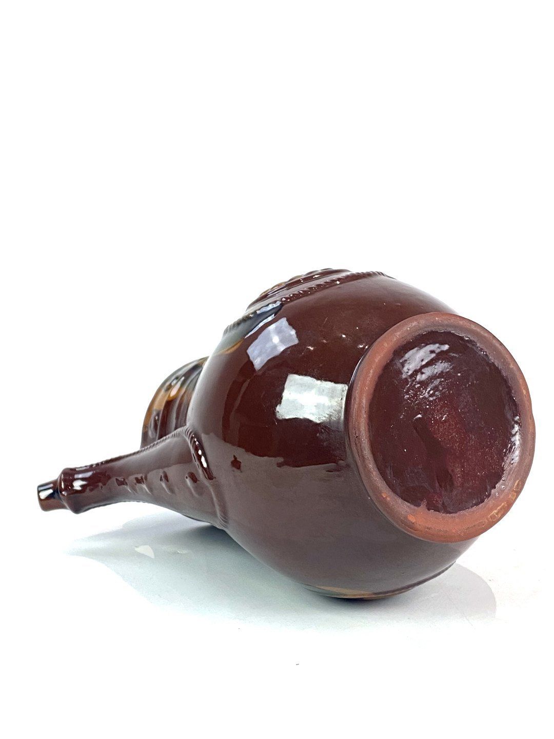 Ceramic Jug With Brown Glaze And Decorated With Pattern In Art Nouveau Style From Around The 1940s. photo buy