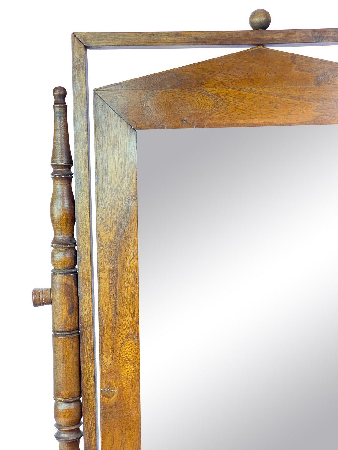 Make Up Mirror Of Polished Elm From Around The 1860s. photo furniture