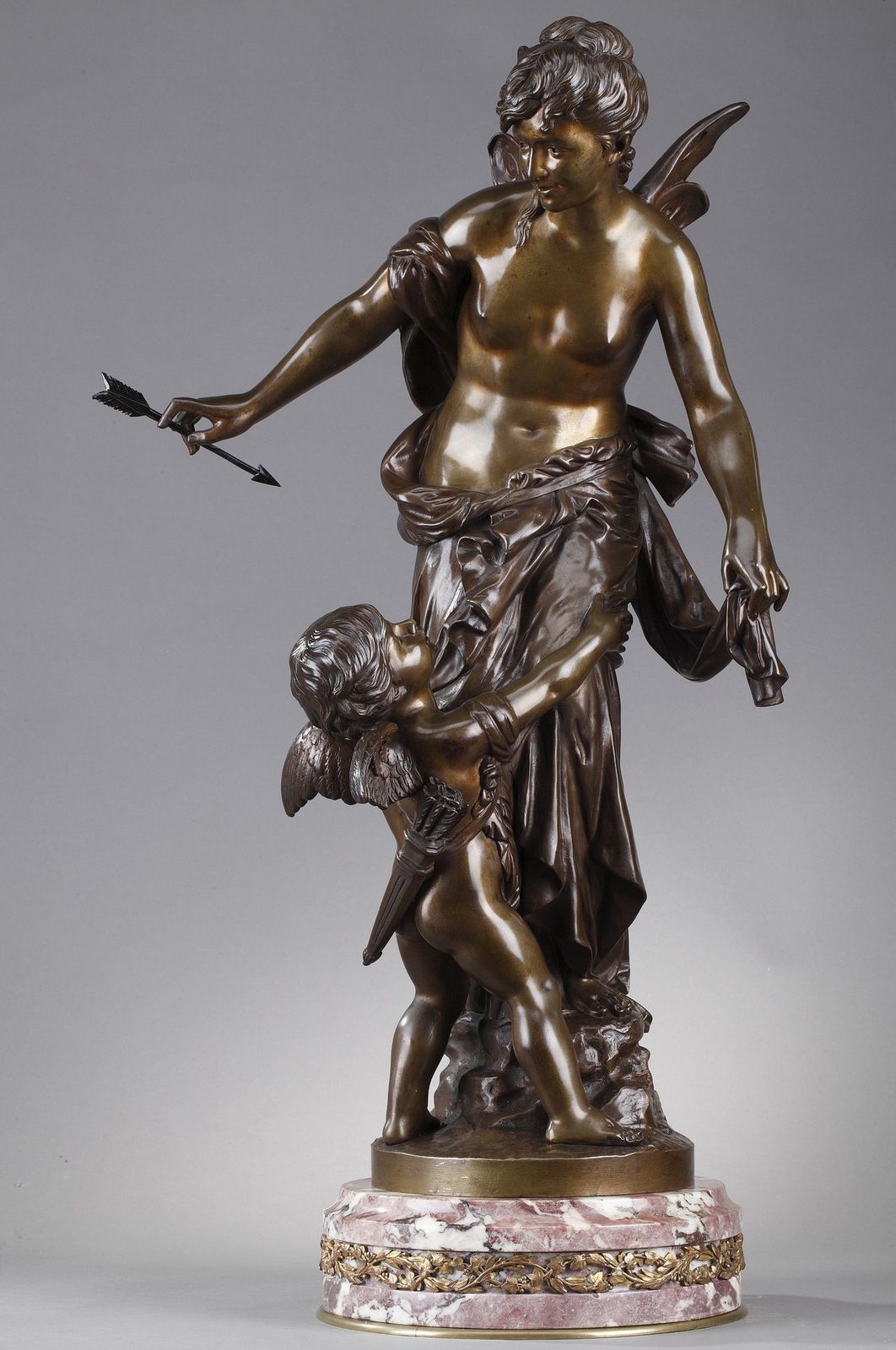 Sculpture « Psyché et l'Amour », signée Jean Bulio