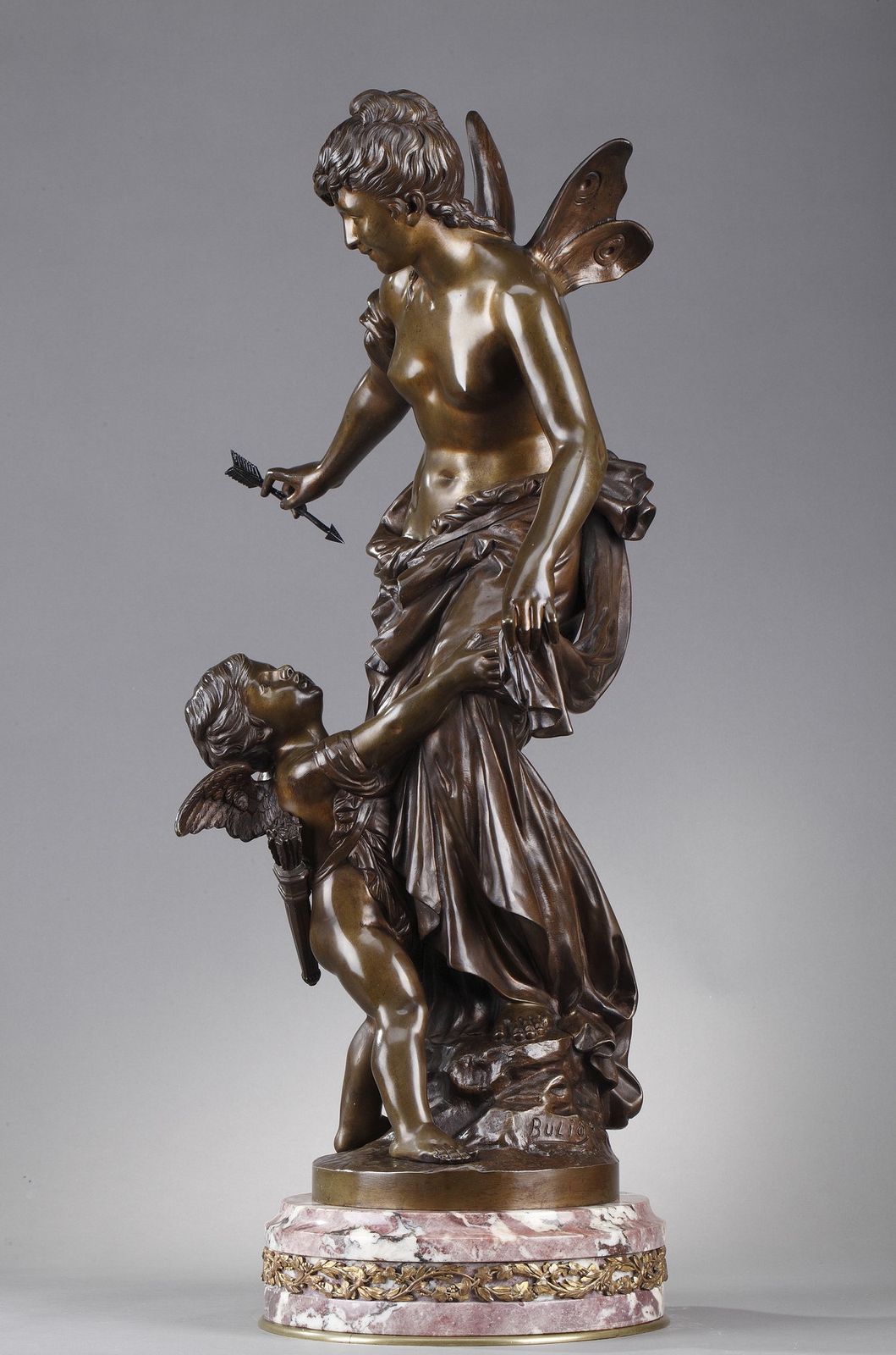 Sculpture « Psyché et l'Amour », signée Jean Bulio photo for sale