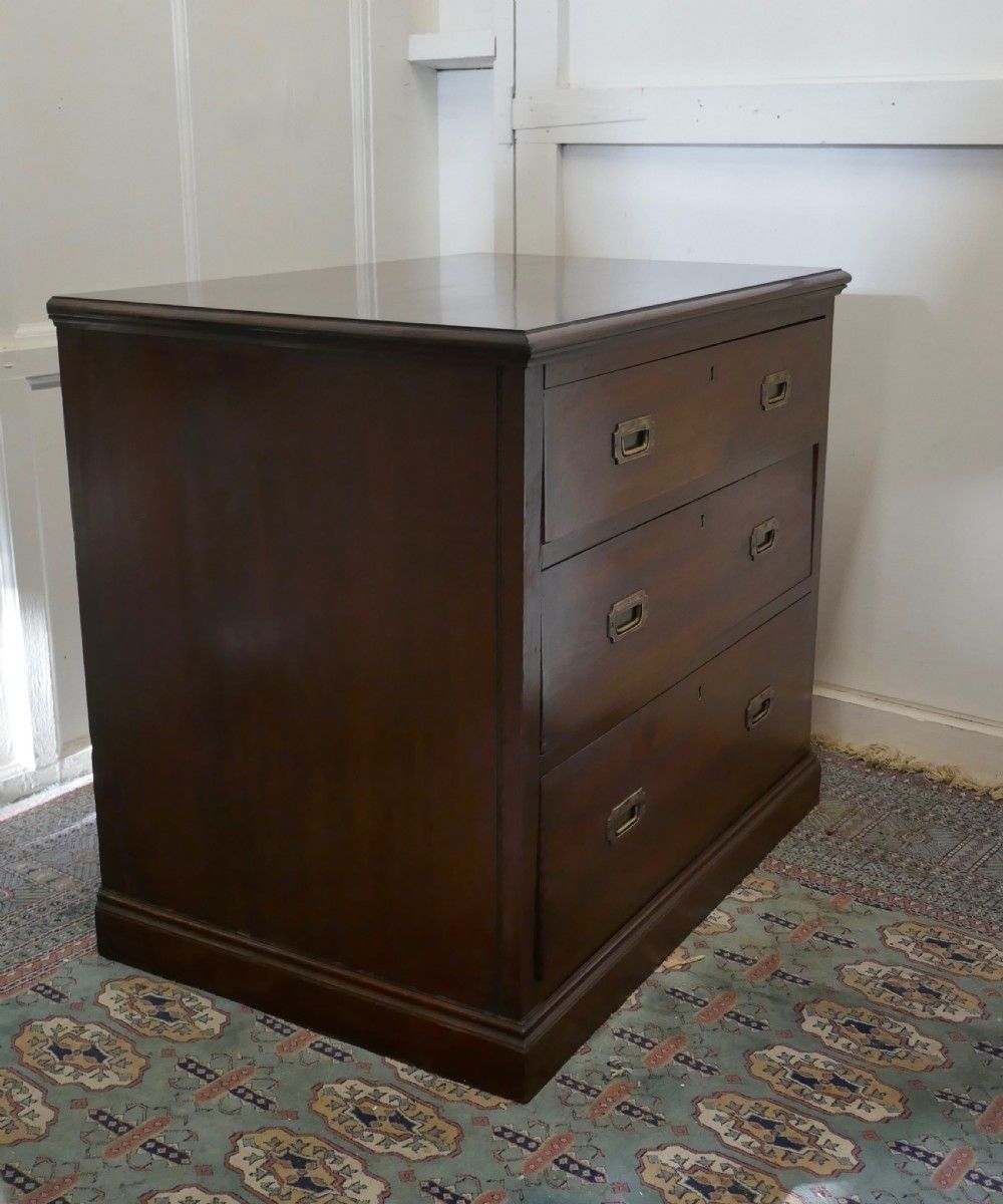 Good Quality 3 Drawer Mahogany Campaign Chest, From Hms Renown photo Furniture