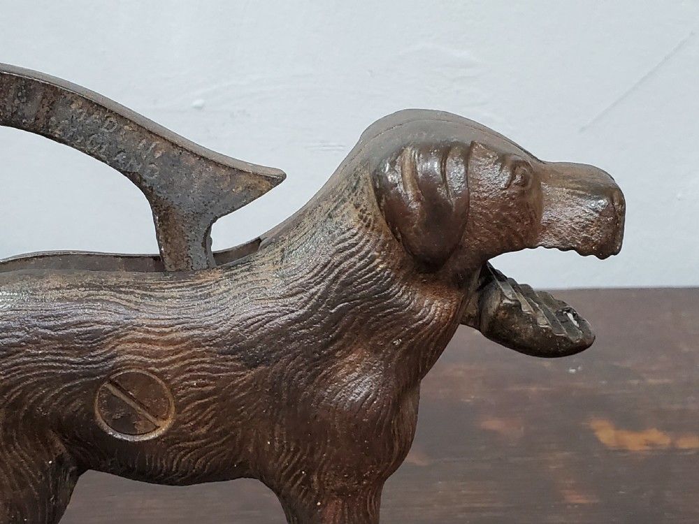 Victorian Cast Metal Nutcracker Dog C1880 photo 190.0