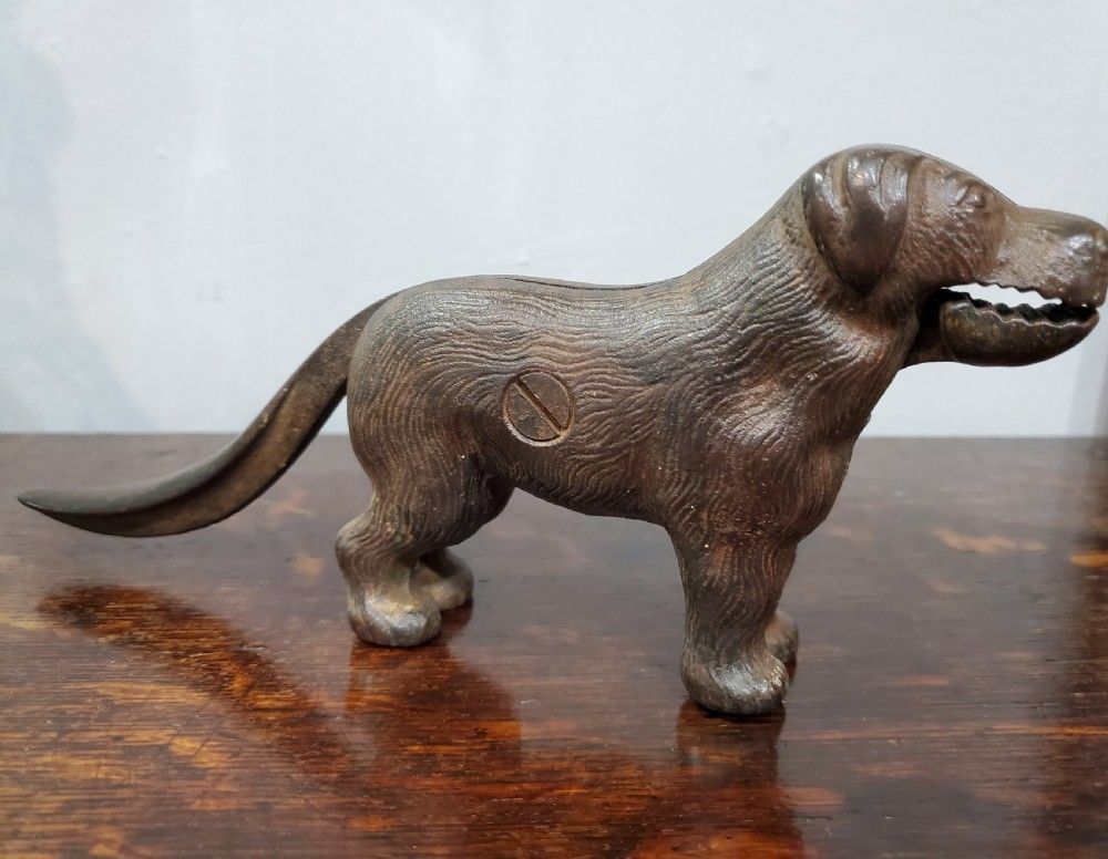 photo furniture Victorian Cast Metal Nutcracker Dog C1880