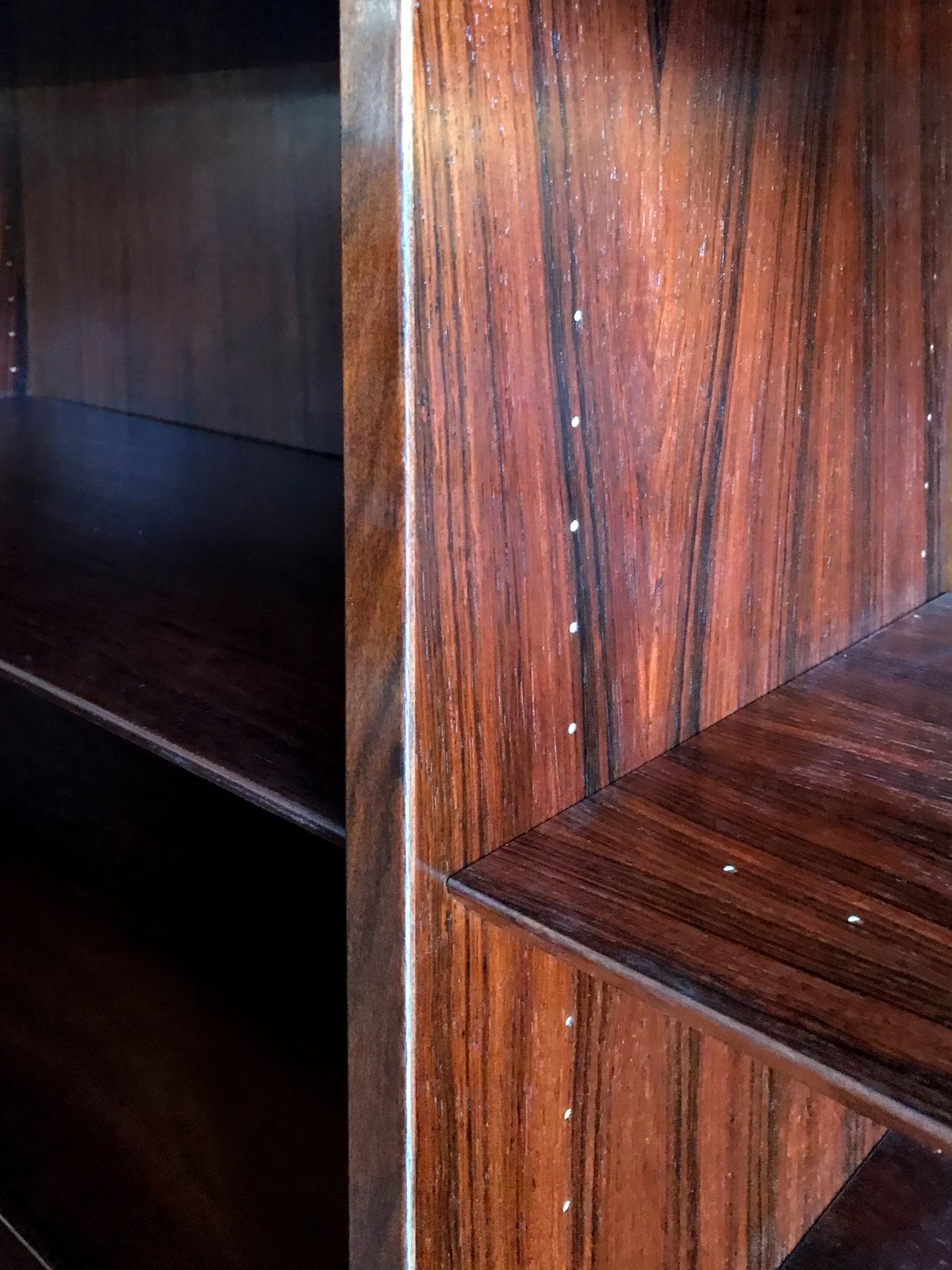Furniture Scandinavian Dark Wood Bookcase Design Gunni Omann , 1960s photo
