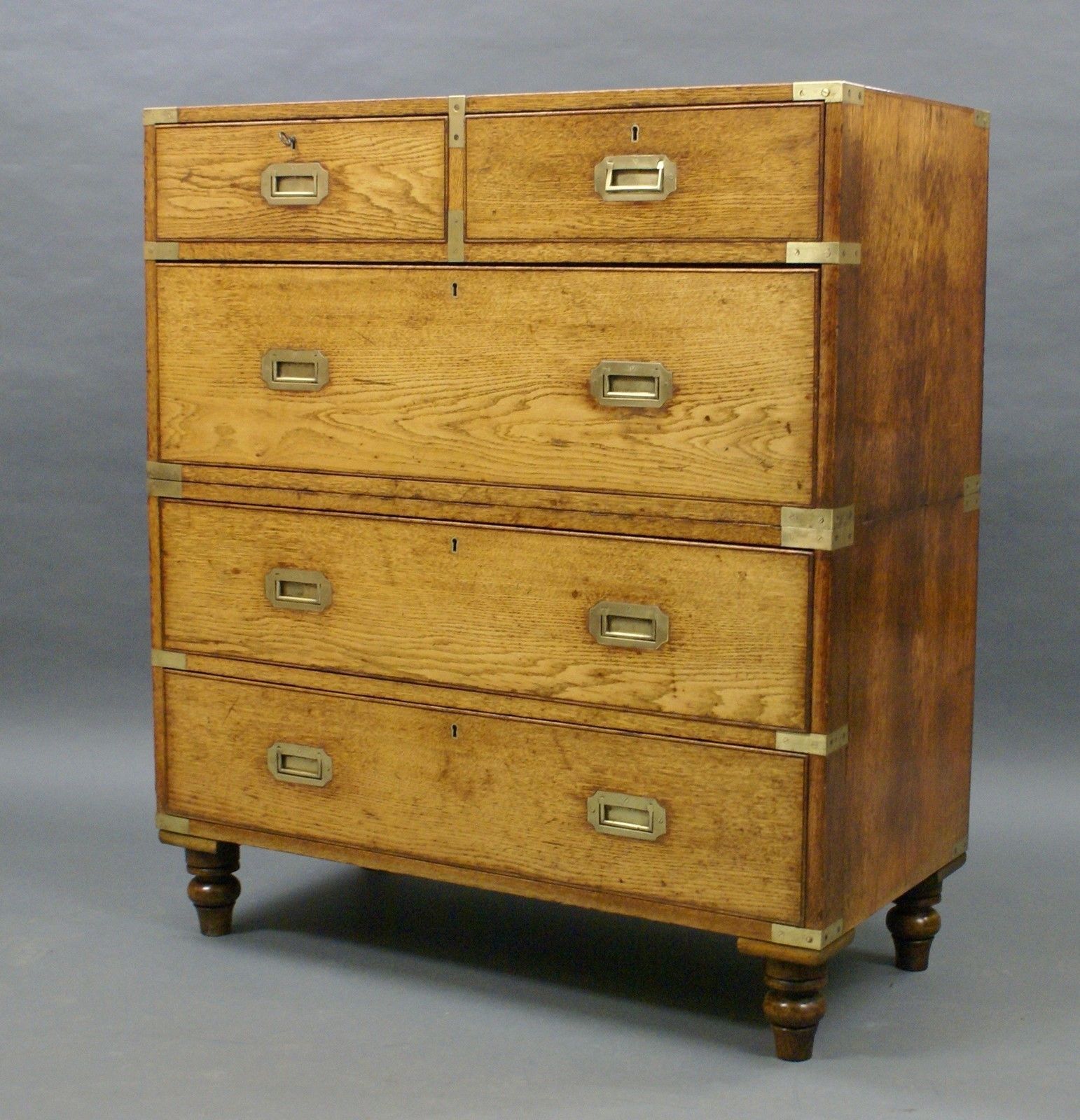 An Oak Military Or Campaign Chest Of Drawers photo for sale