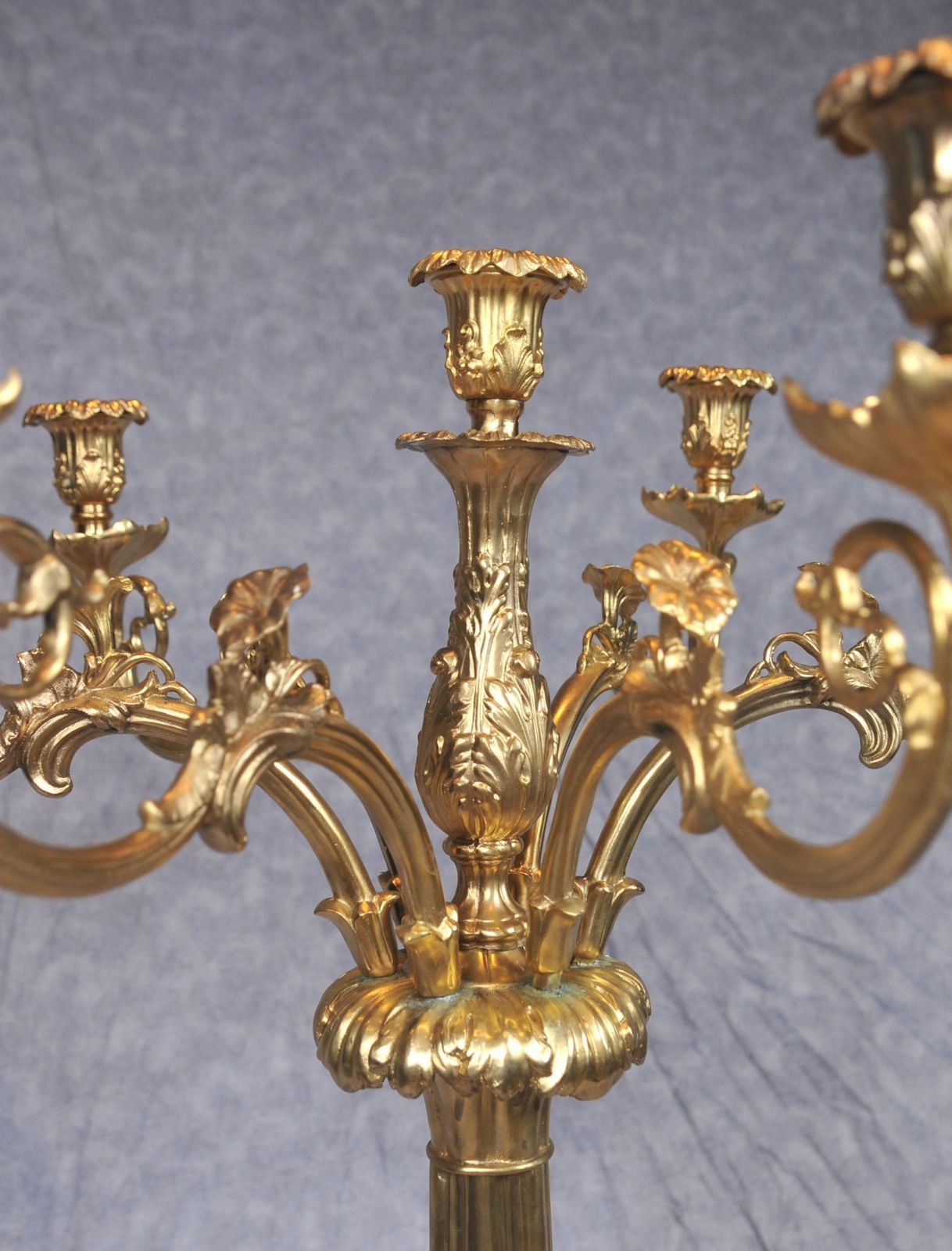 photo for sale Pair Candelabras   Gilt Antique Gilt Classic Candelabrum Paul Storr