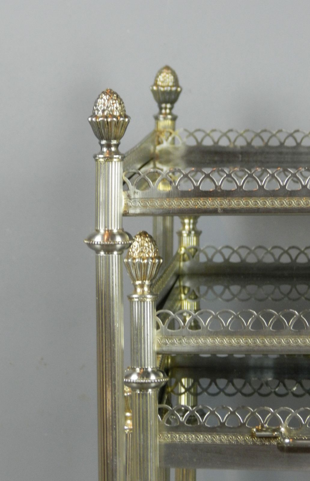 photo for sale Nest Of French Tables/Trolleys/Bar Carts With Smoked Glass Tops