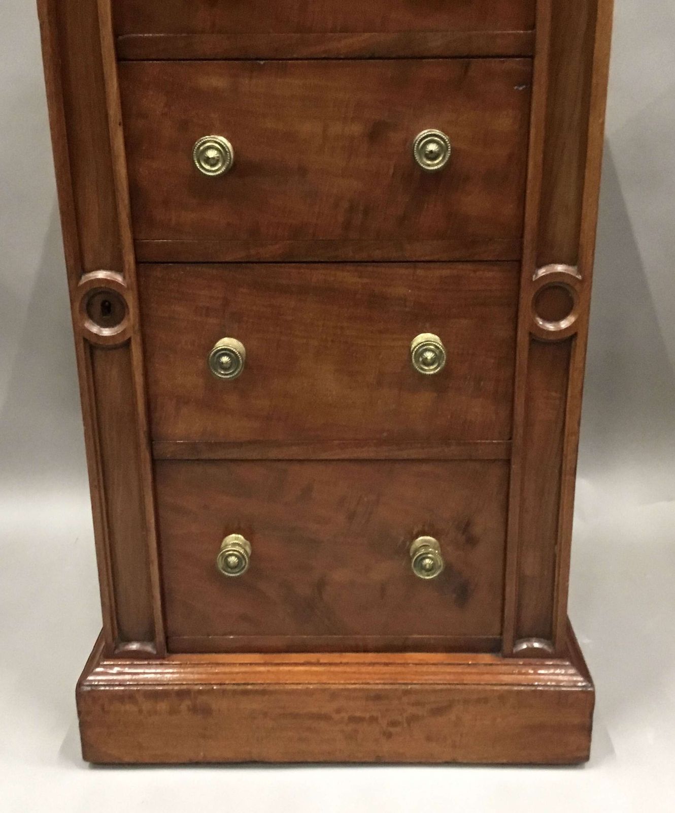 Regency Pair Of Mahogany Wellington Chests / Bedside Cabinets photo vinterior